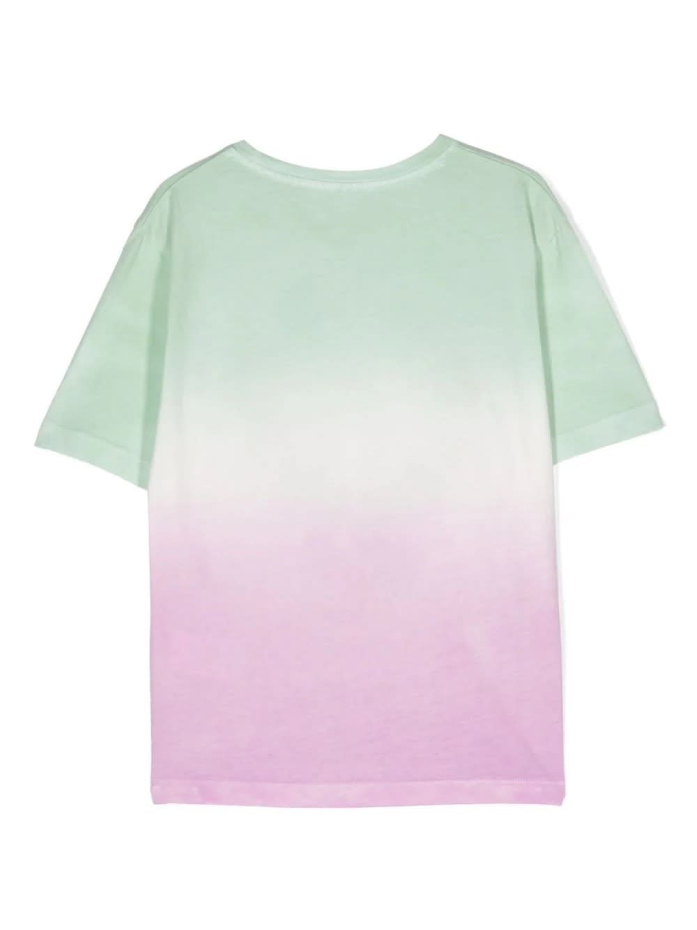 Shop Stella Mccartney Medallion Logo Ombré T-shirt In Pastel Multicolour
