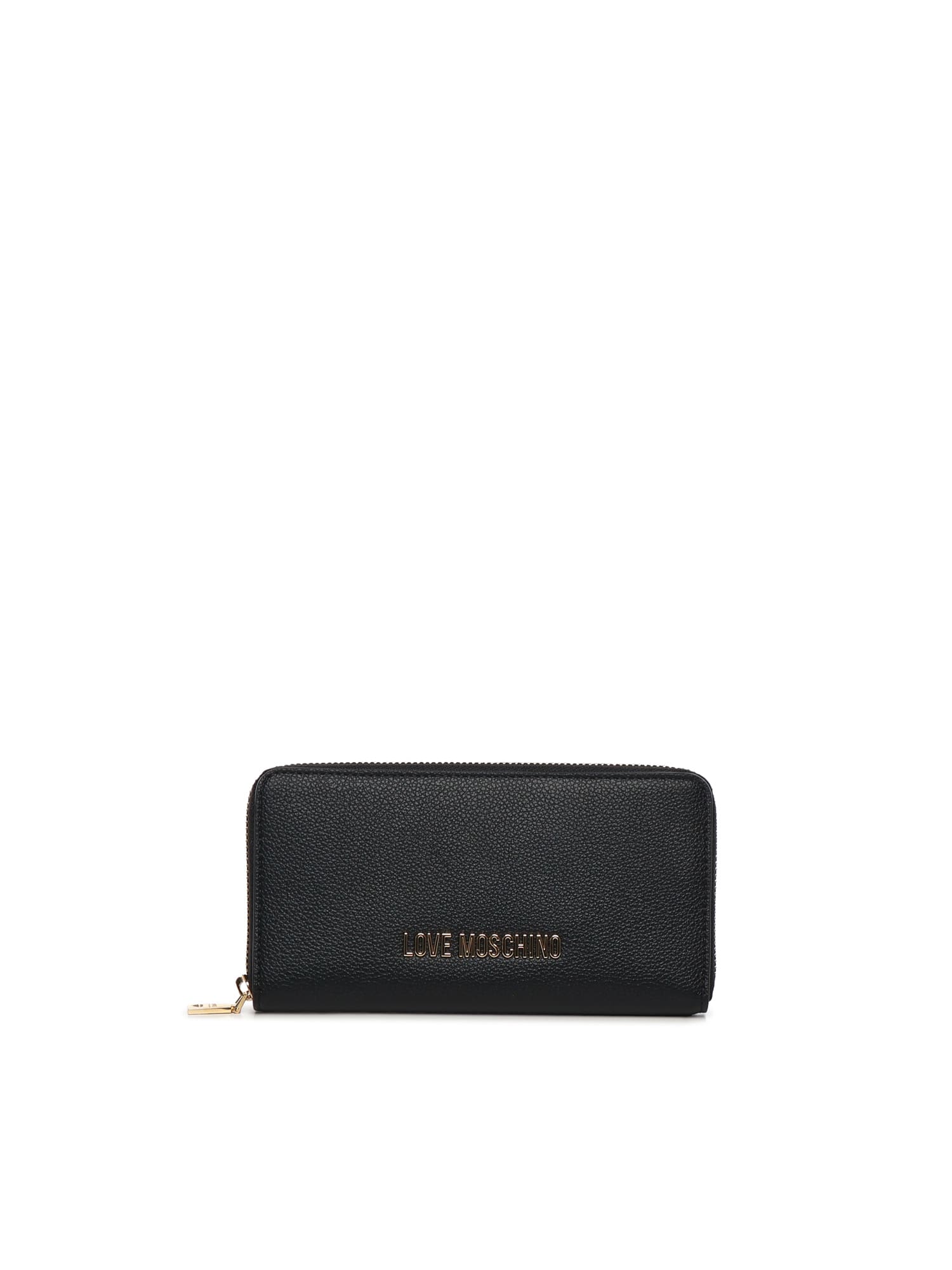 Love Moschino Logo Wallet In Black