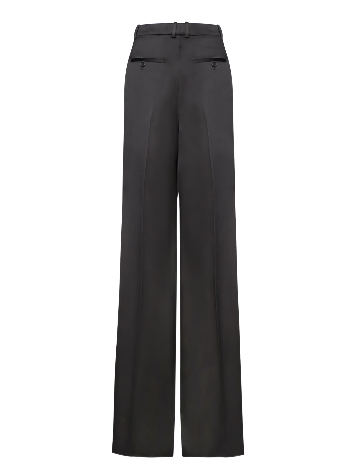 Shop Saint Laurent Satin Pants In Black