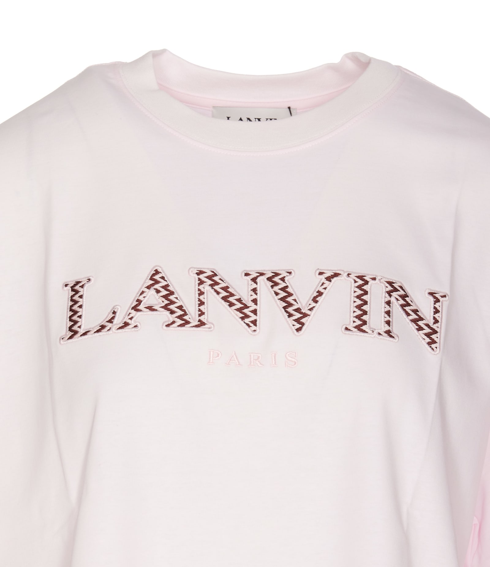 Shop Lanvin Logo T-shirt In Pink