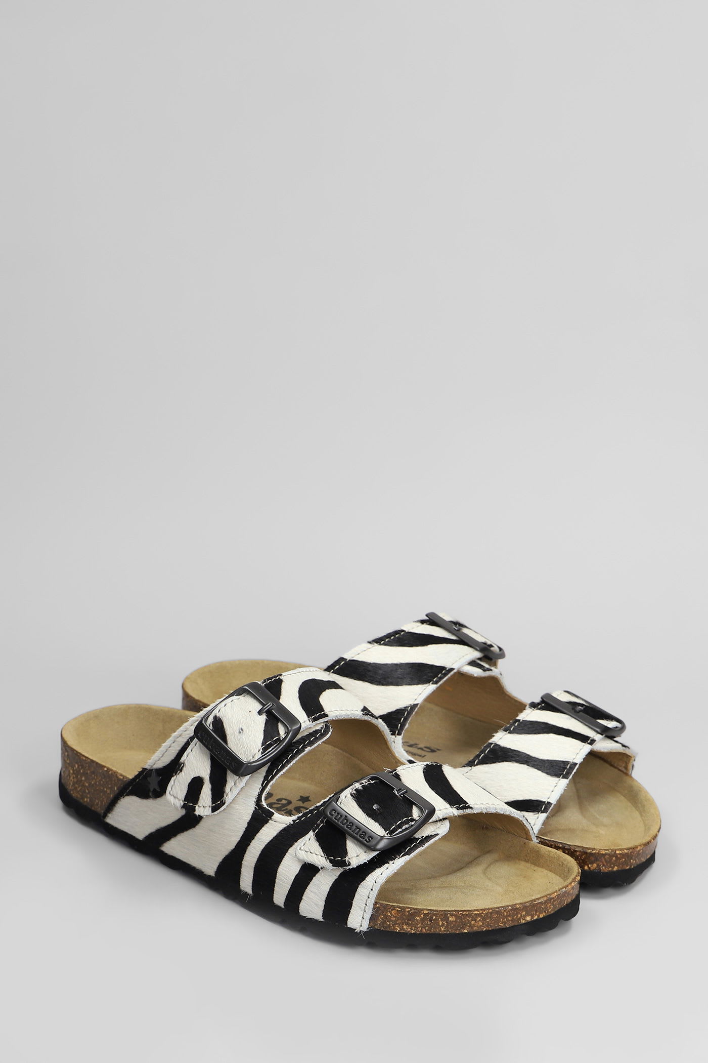 Shop Cubanas Amalia Flats In White Pony Skin
