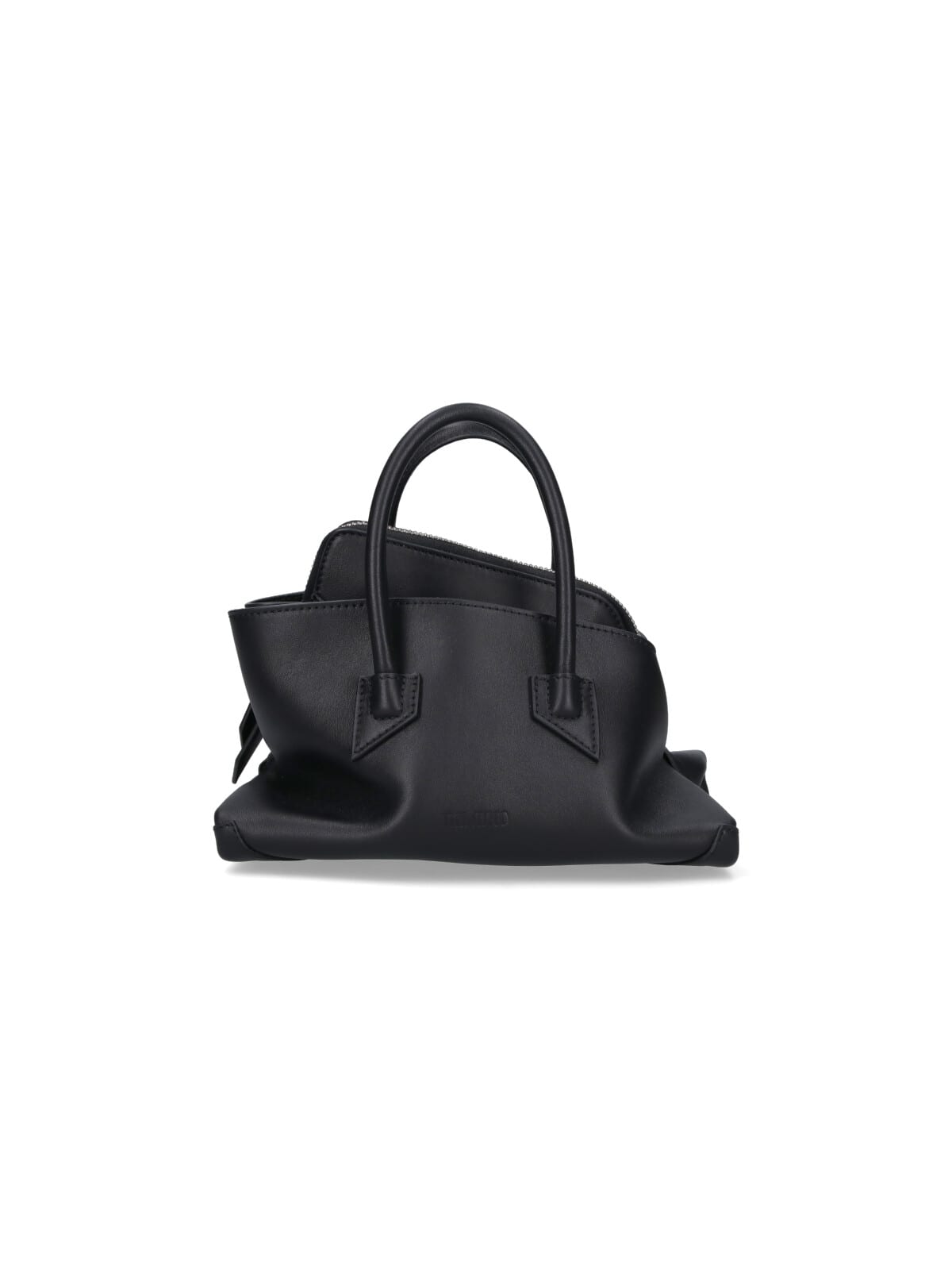 Attico Mini Bag With Structured Shape And Handles In Black