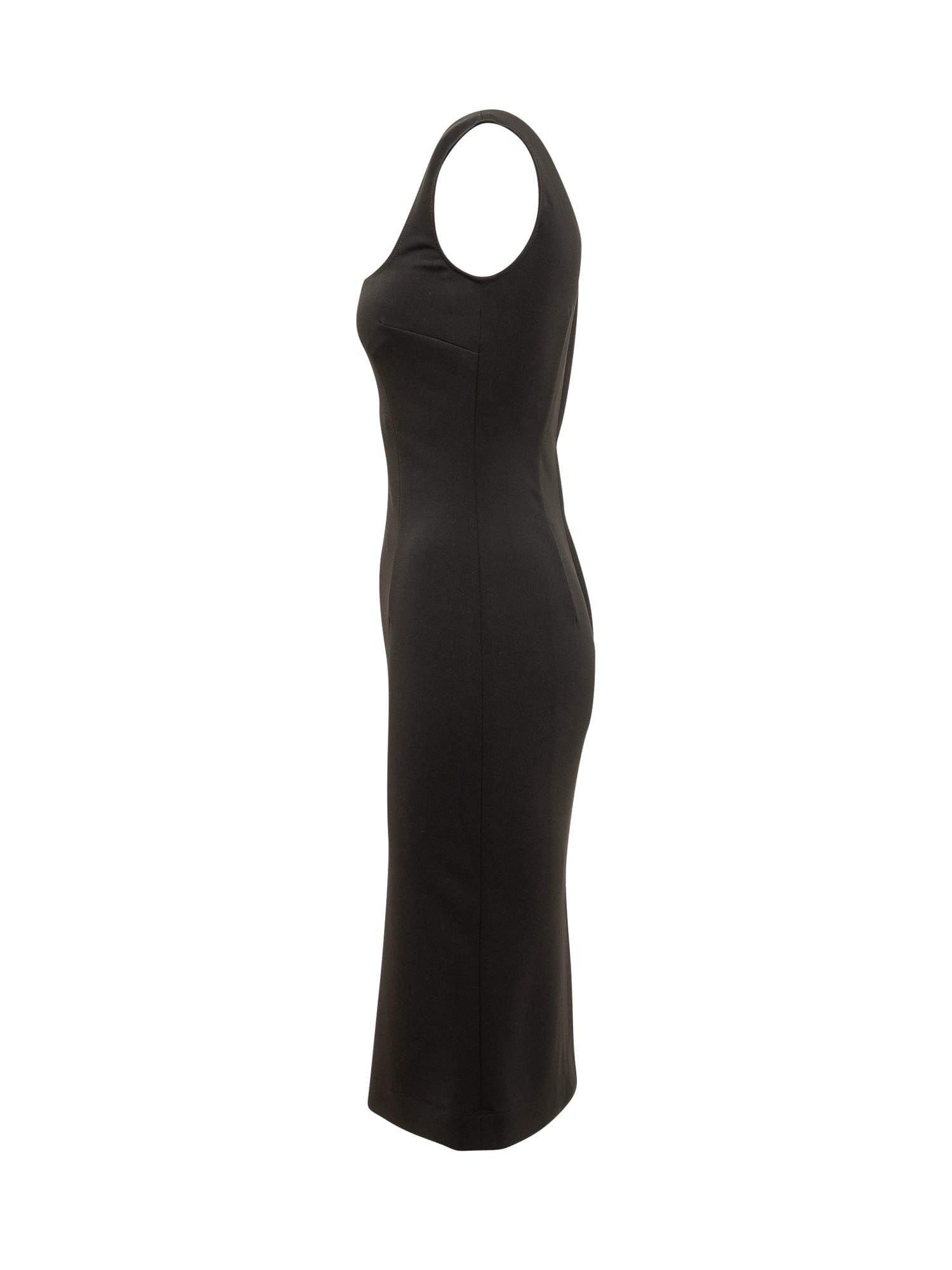 Shop Dolce & Gabbana Milan Stitch Stretch Jersey Sheath Dress In Nero