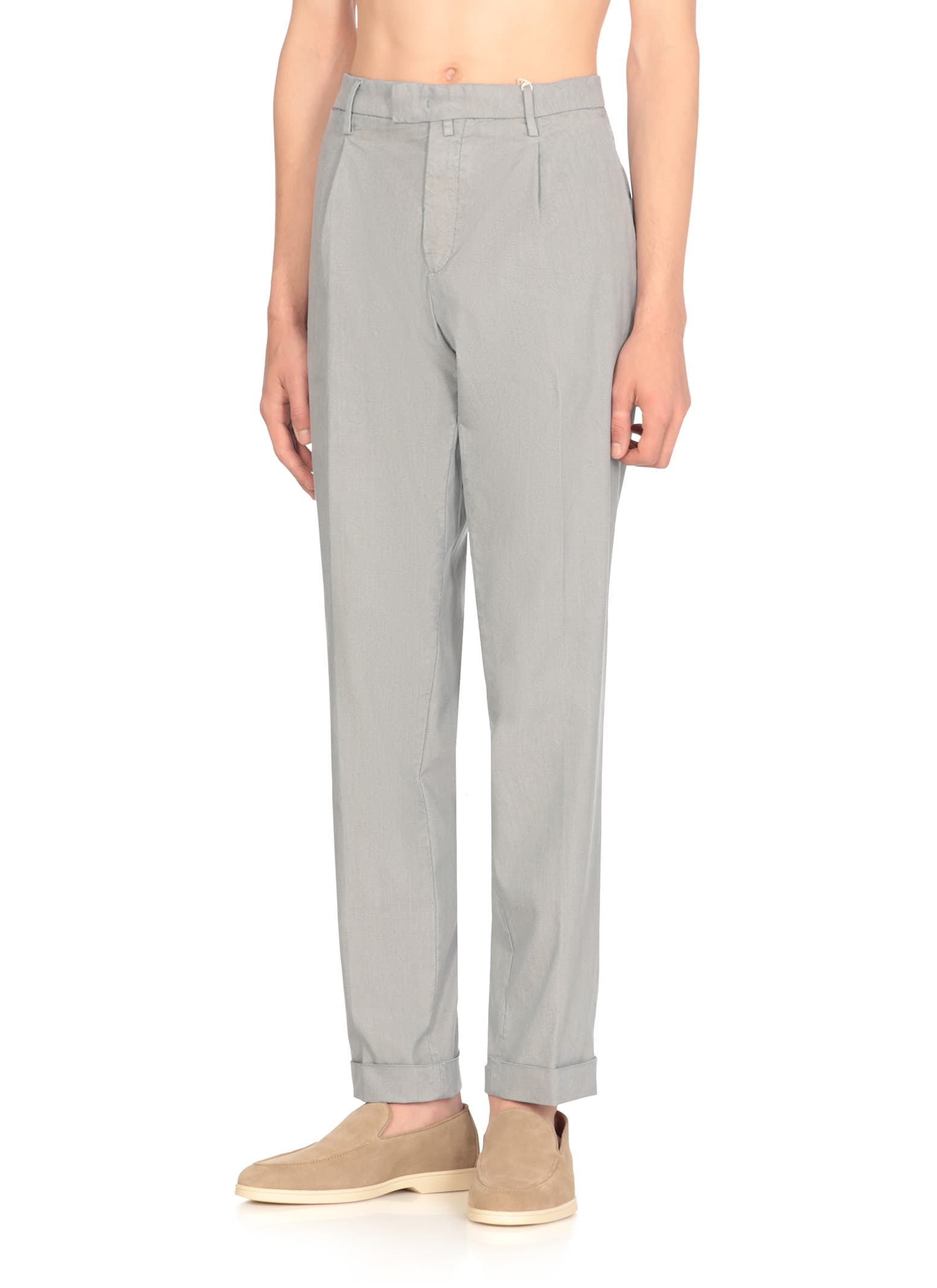 Briglia 1949 Pants With Micro Pattern In Gray