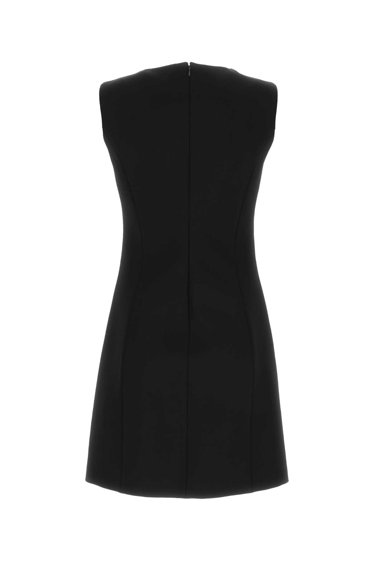 Shop Givenchy Black Stretch Viscose Blend Mini Dress In 001