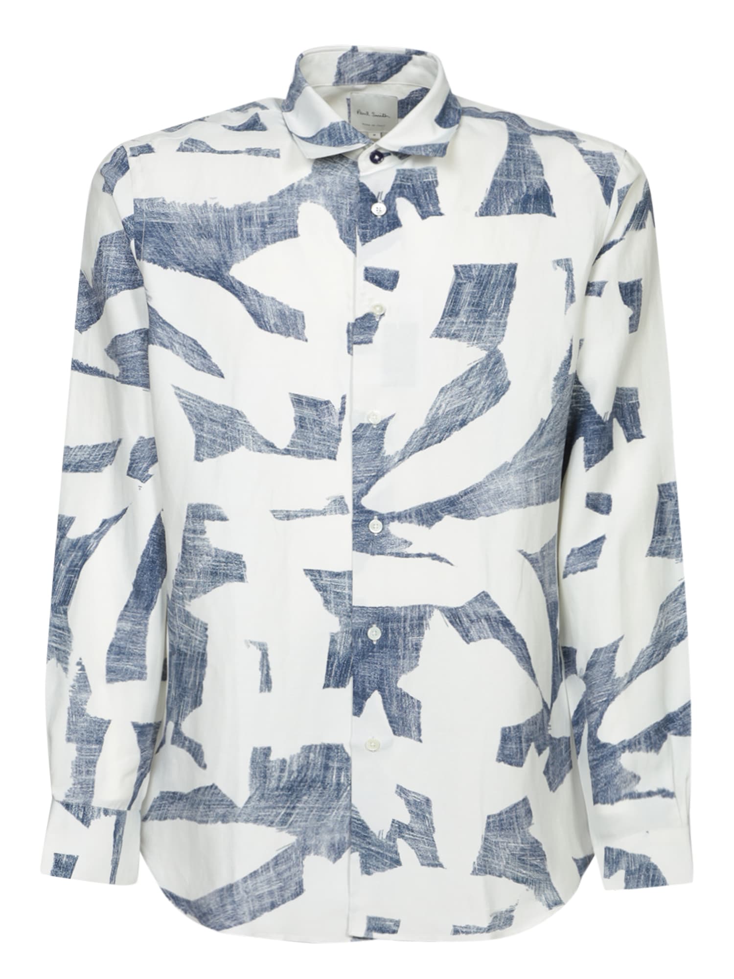 PAUL SMITH ABSTRACT PRINT LIGHT BLUE SHIRT 