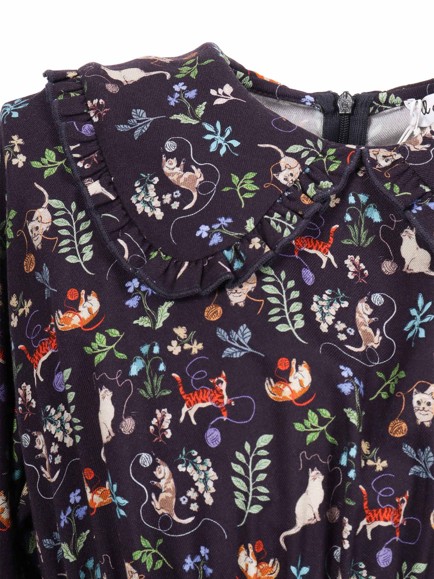 Il Gufo Floral Dress In Multi