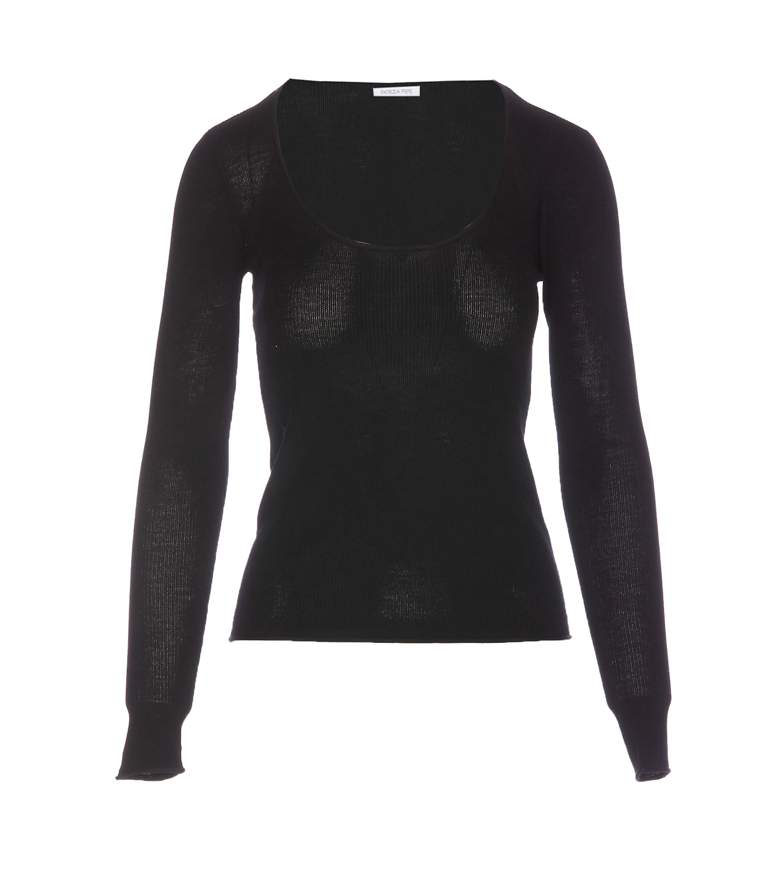 Shop Patrizia Pepe Slim Fit Sweater In Black