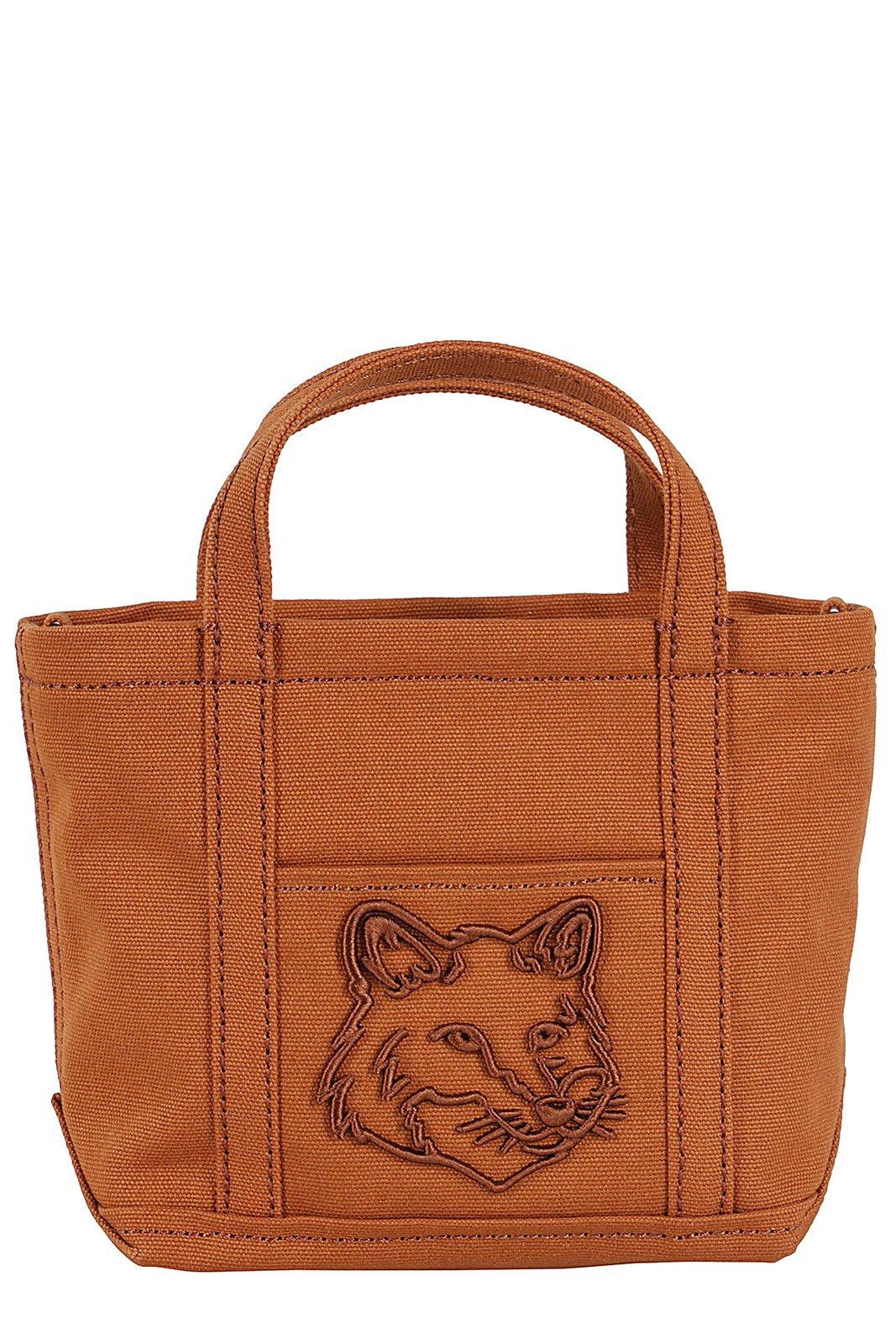 Maison Kitsuné Fox Head Embroidered Mini Tote Bag