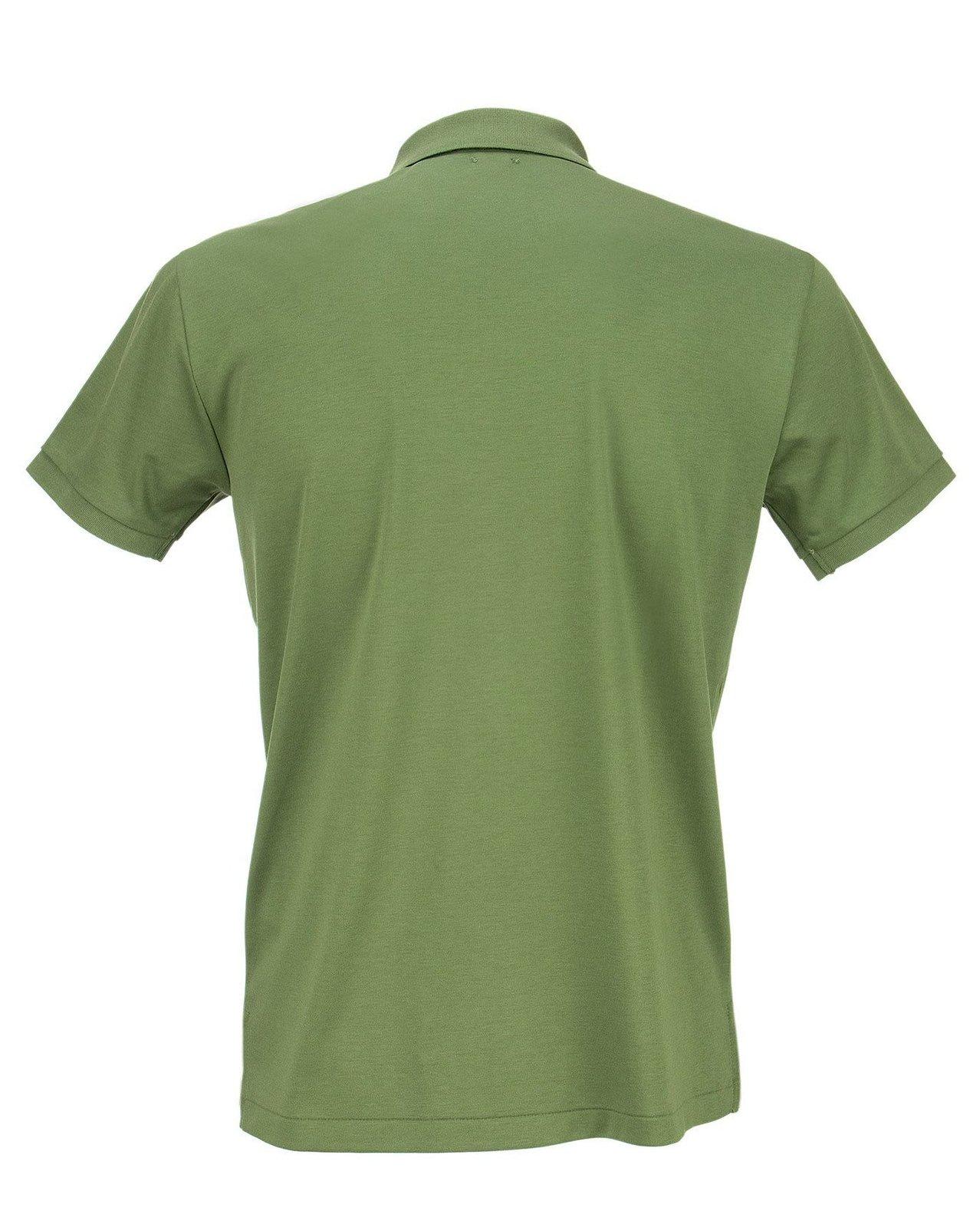 Shop Polo Ralph Lauren Logo Embroidered Polo Shirt In Green