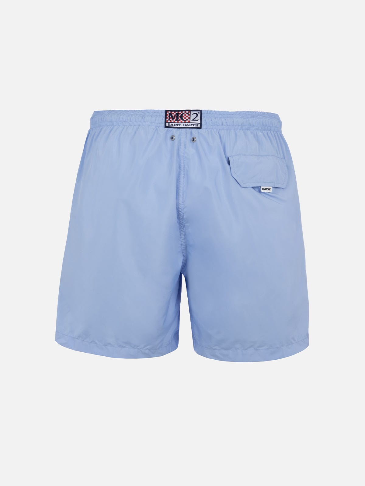 Mc2 Saint Barth Man Lightweight Fabric Sky Blue Swim-shorts Lighting Pantone Pantone Special Edition In Sky