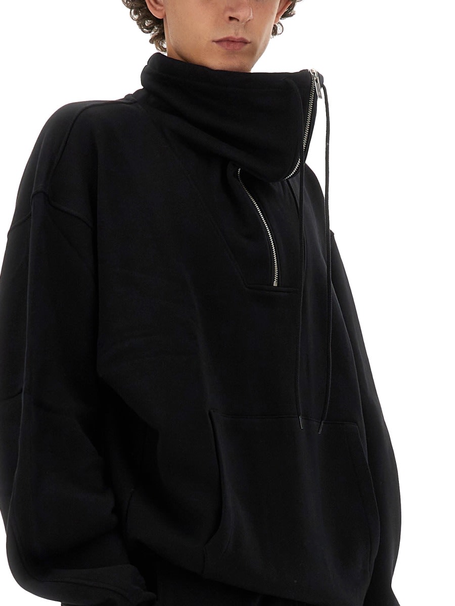 Shop Helmut Lang Zip Sweatshirt. In Black