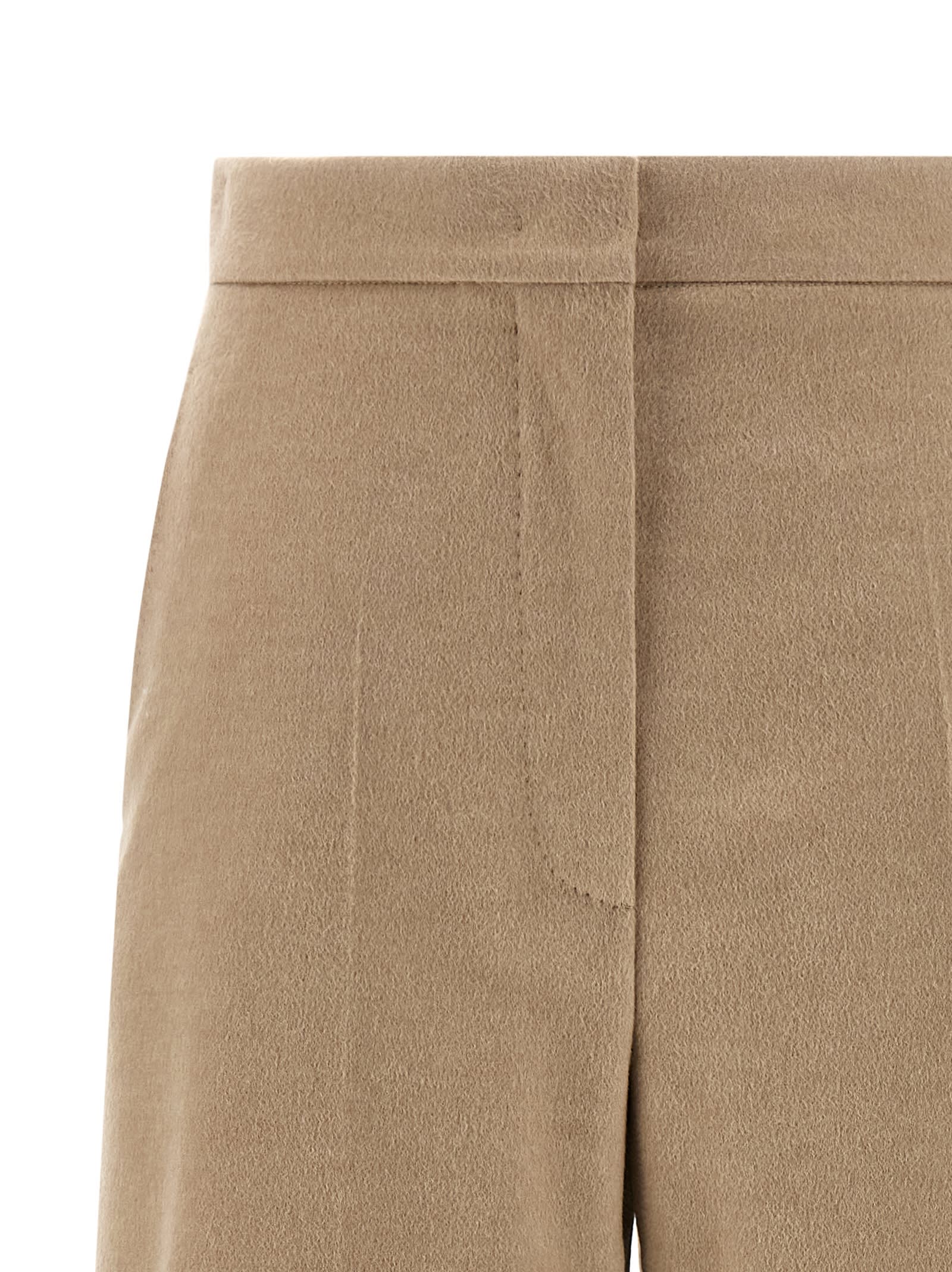 Max Mara Beige Marengo Pants In Brown