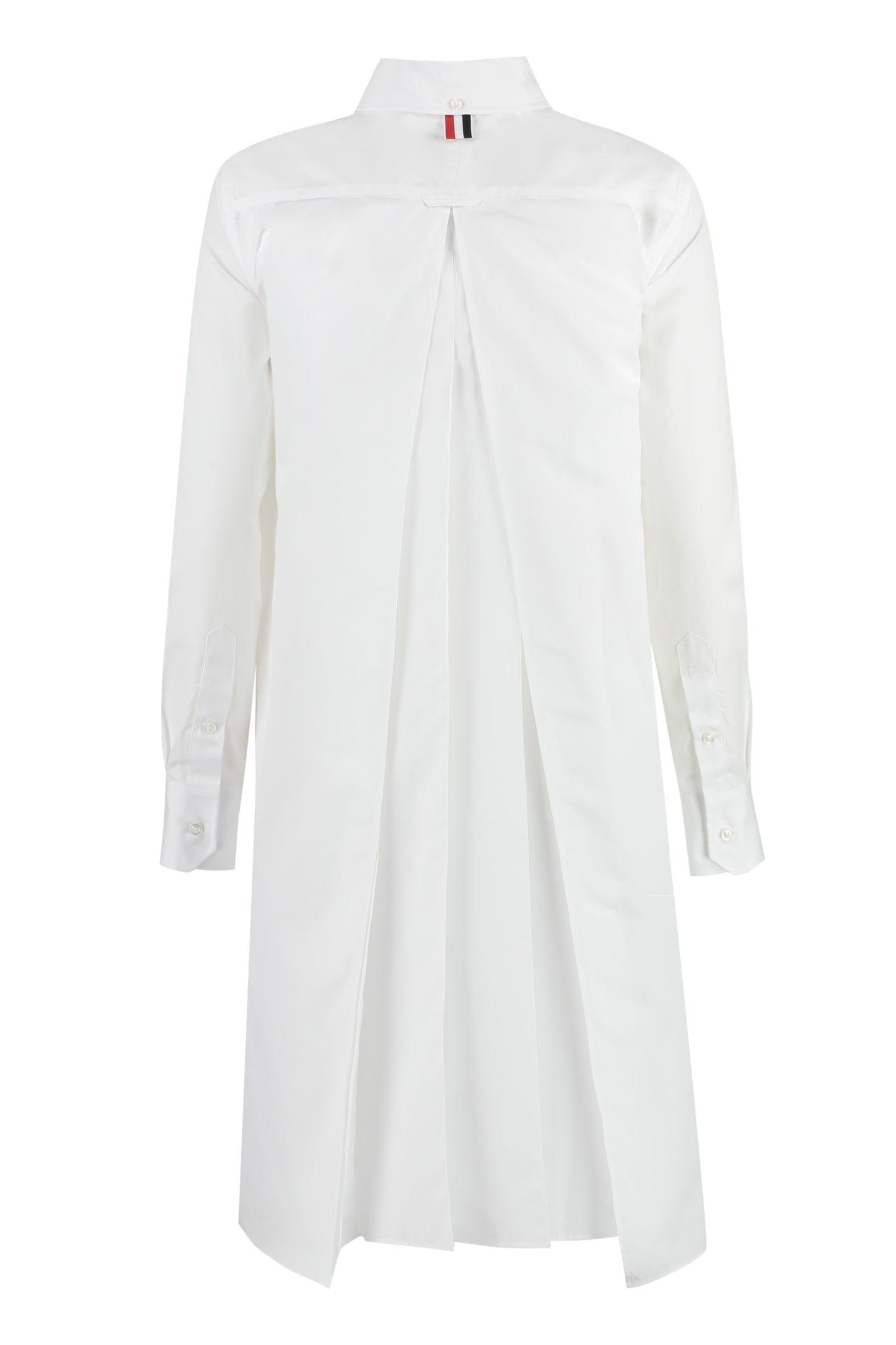 Shop Thom Browne Cotton Shirtdress In White