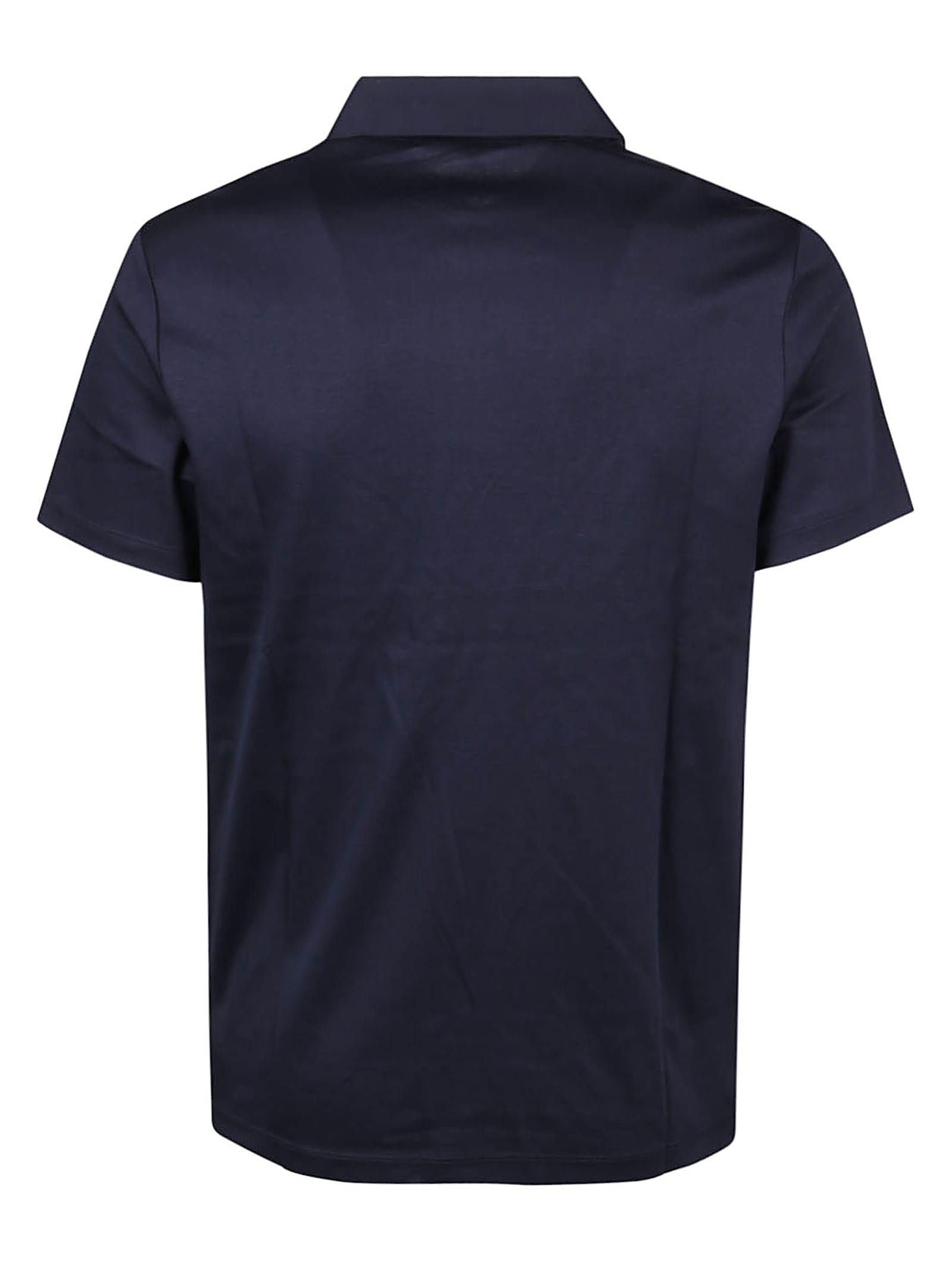 Michael Kors Logo Embroidered Polo Shirt In Midnight