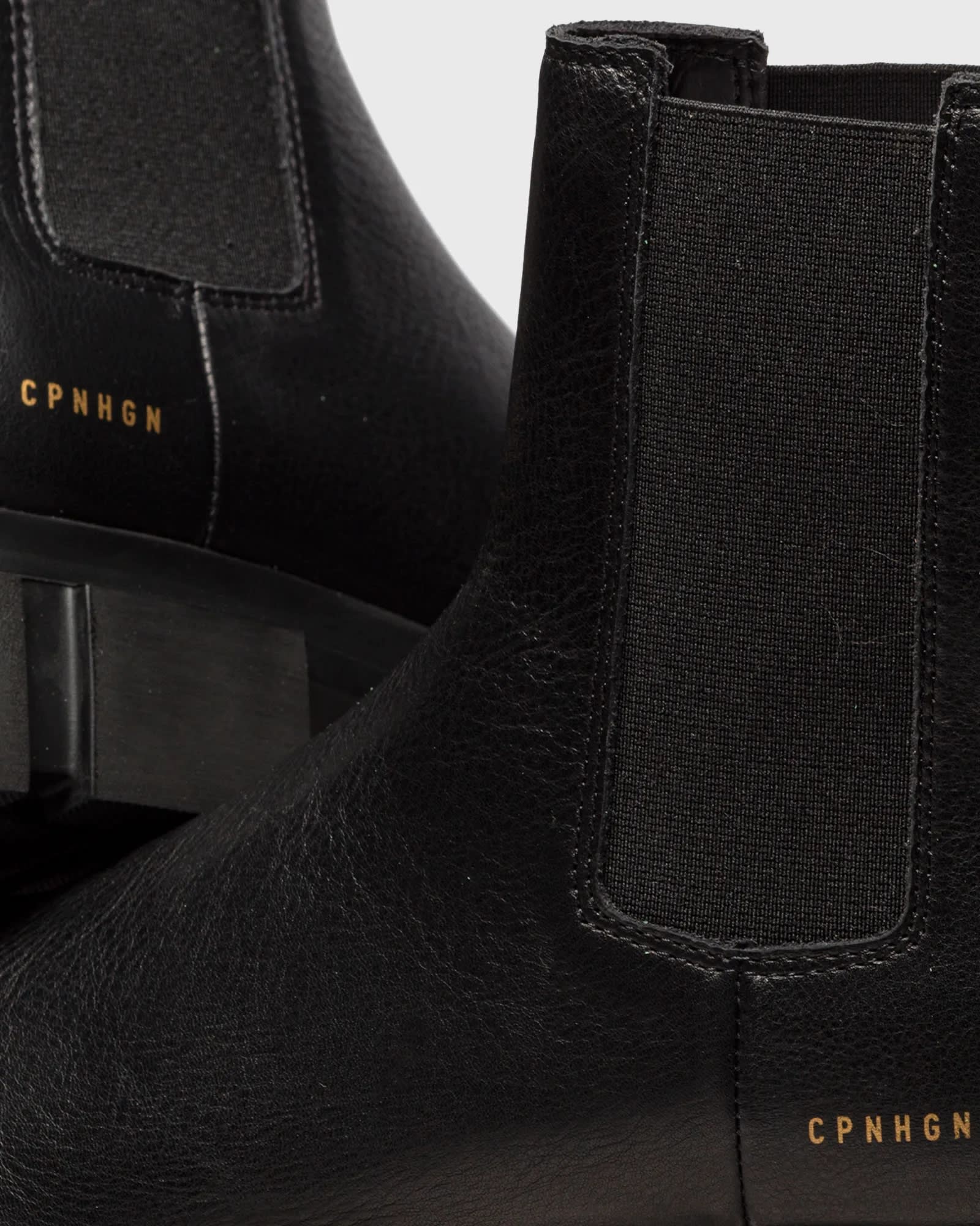 Shop Copenhagen Leather Chelsea Boot In Blk Black