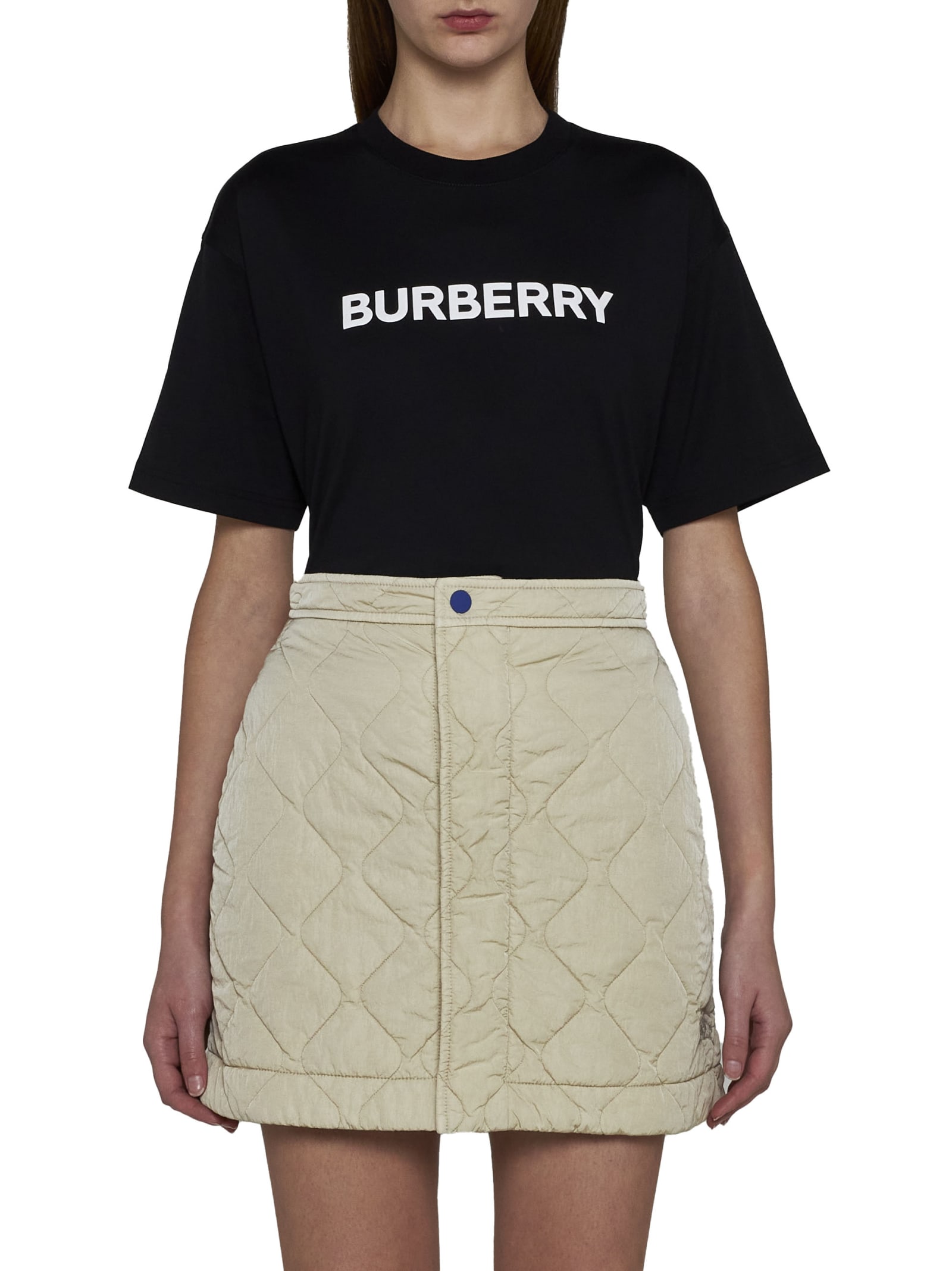 Shop Burberry Skirt In Soap