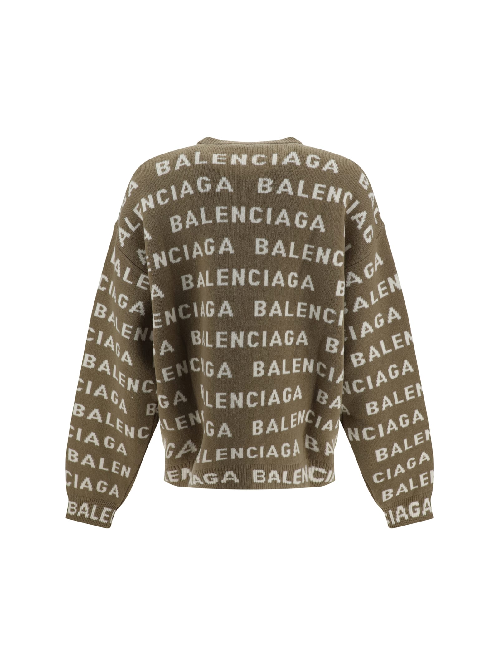 Shop Balenciaga Sweater In Beige