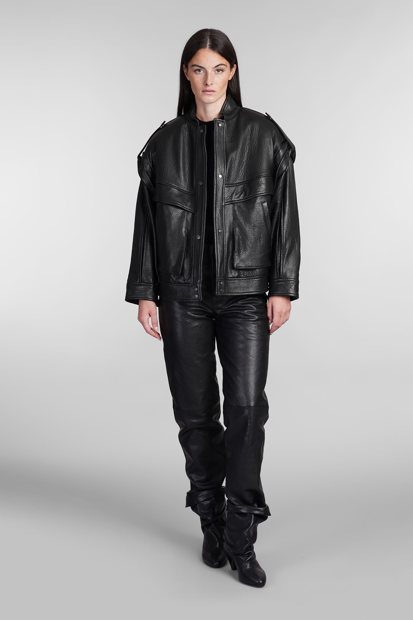 Shop Salvatore Santoro Leather Jacket In Black Leather