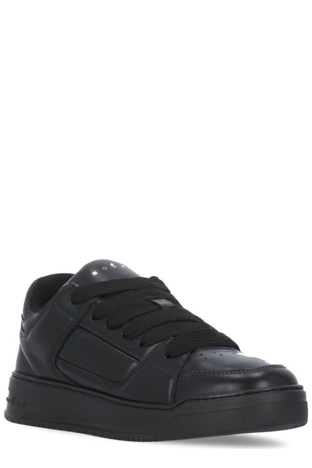 Shop Hogan 6670 Lace-up Sneakers In Black