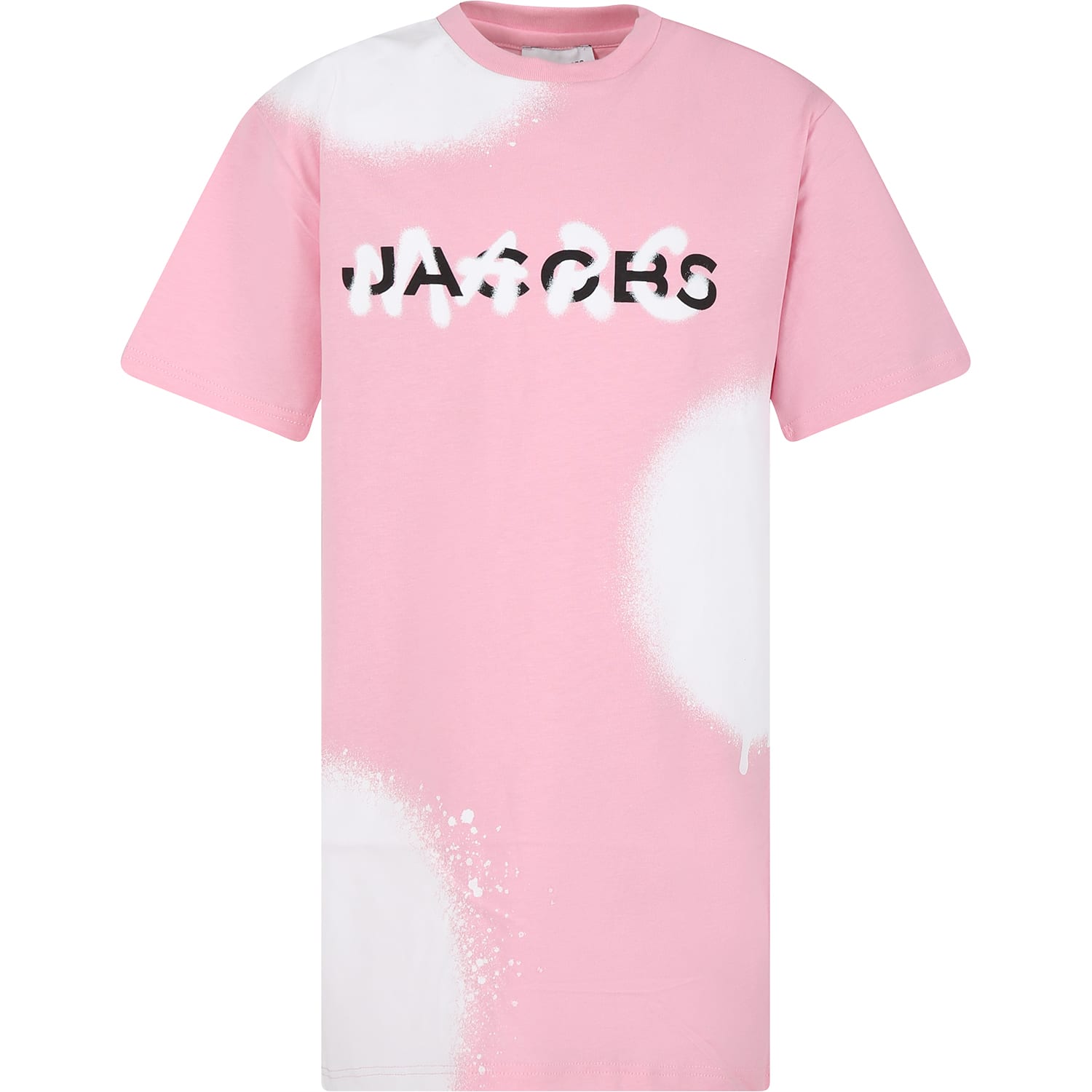 Shop Little Marc Jacobs Pink Dress For Girl With Logo
