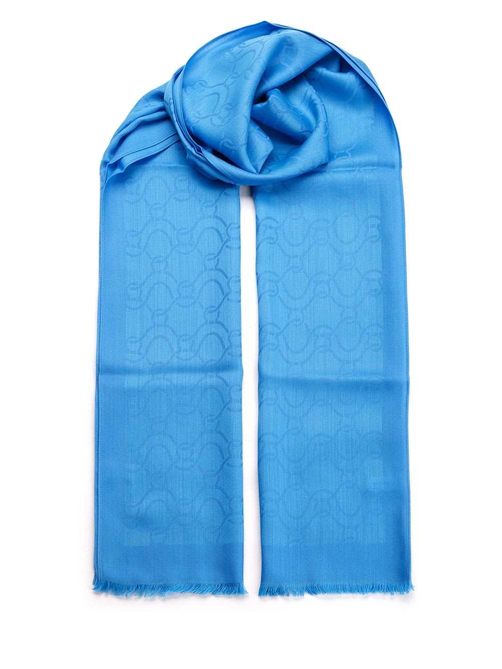 Shop Ferragamo Ganwave Scarf In Blue