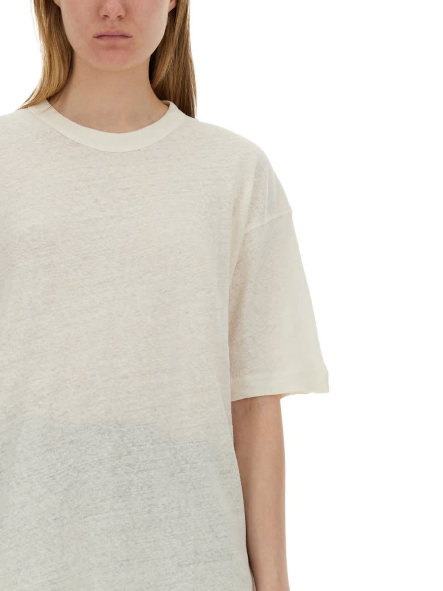 Shop Ymc You Must Create Cotton And Linen T-shirt In White