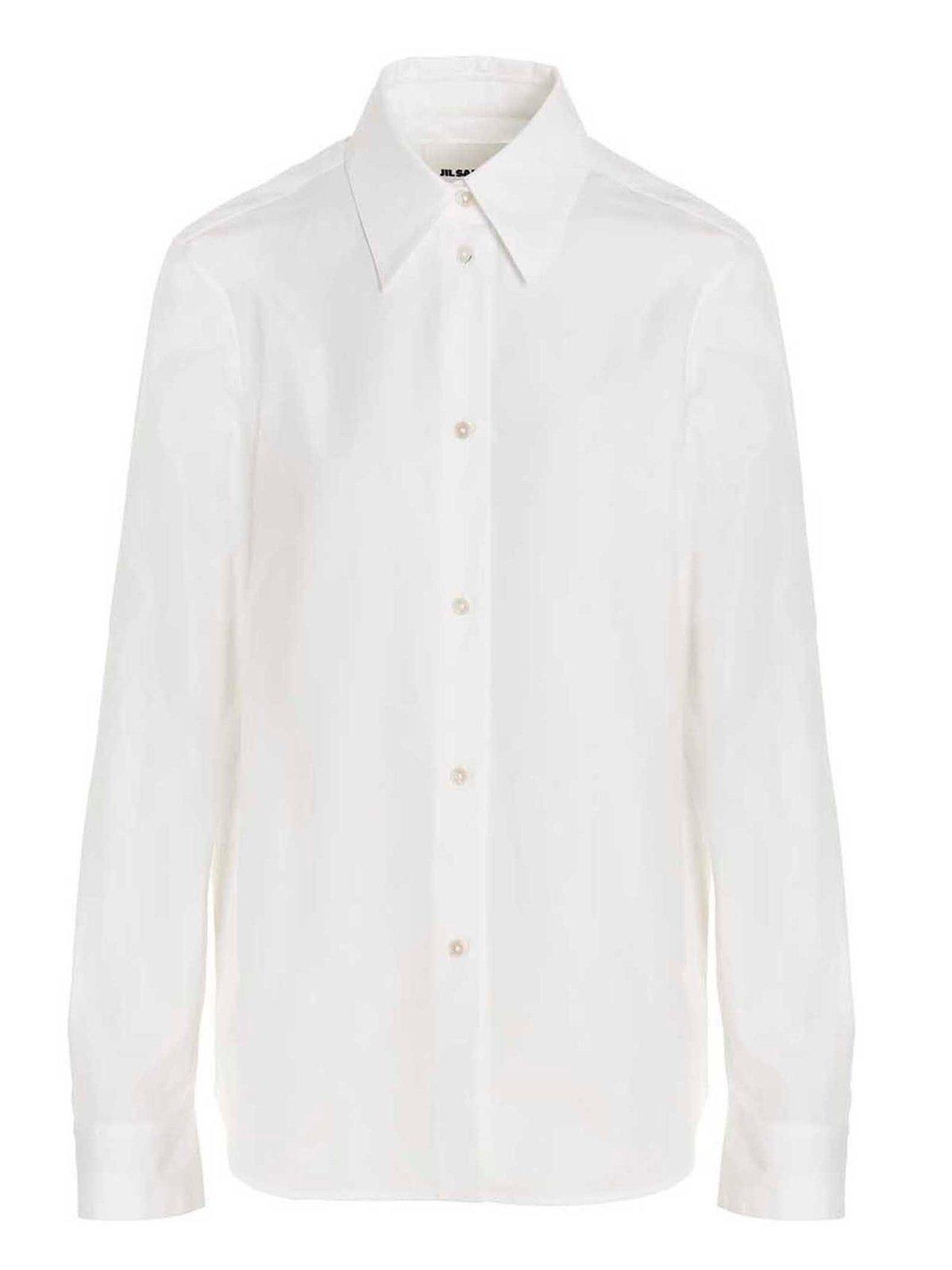 Shop Jil Sander Button-up Tailored Shirt In White