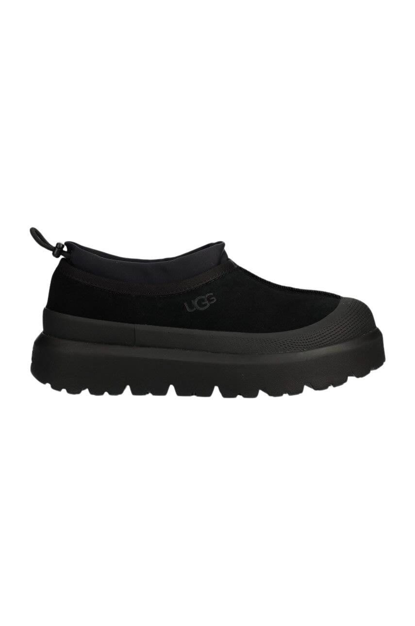 Ugg Tasman Weather Suede Mules In Black
