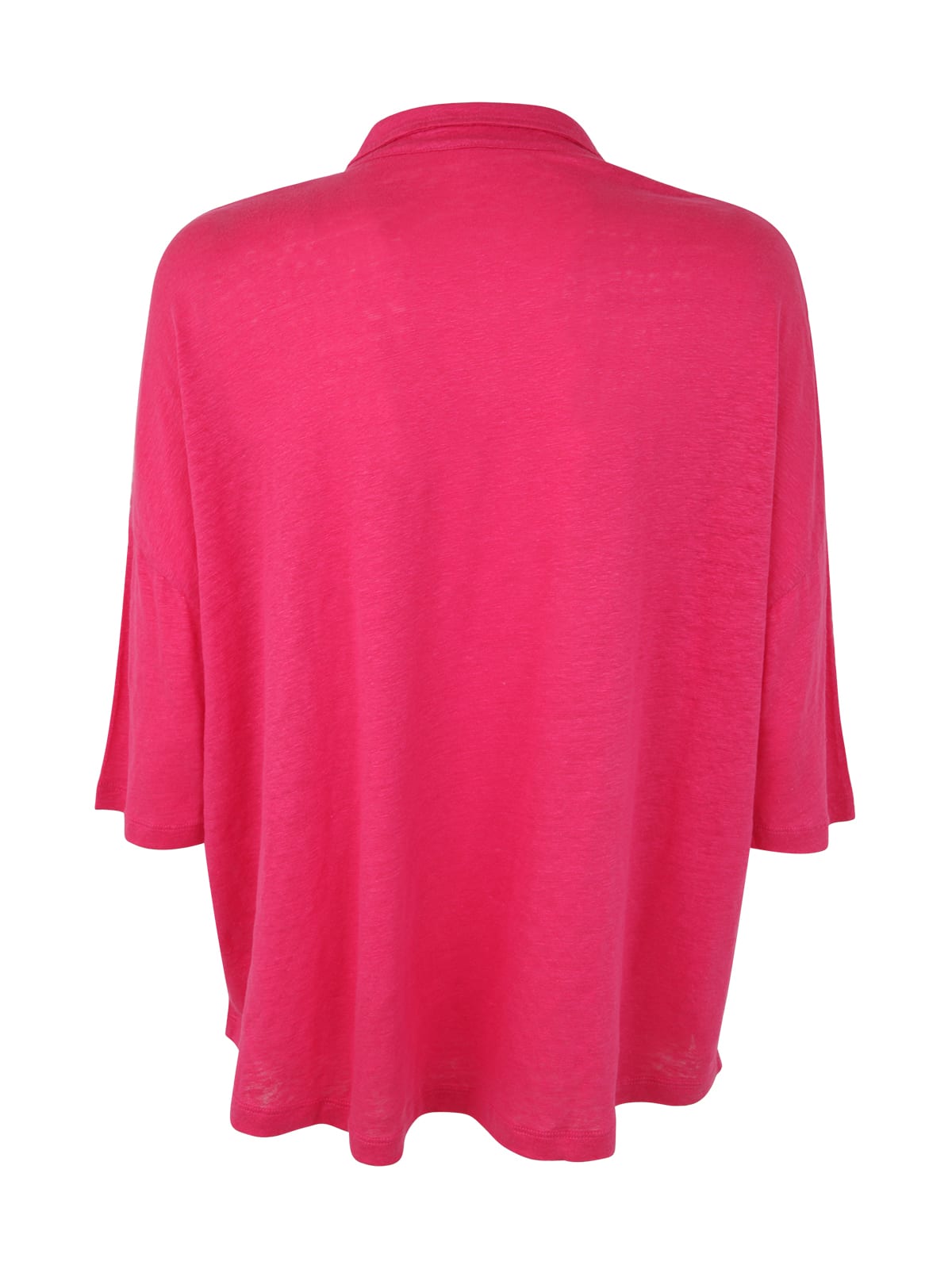 Shop Majestic 3/4 Sleeves Shirt In Flamingo