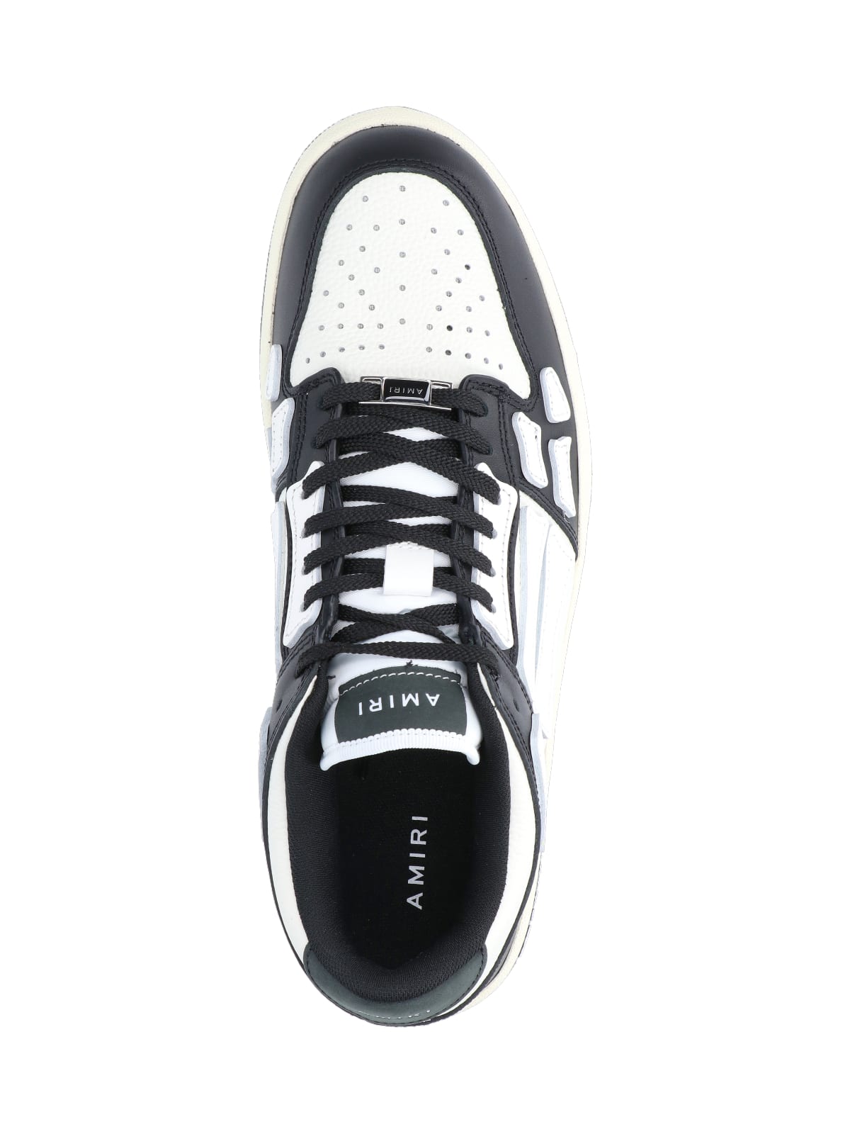 Amiri Multicolor Leather And Fabric Bandana Denim Skel Sneakers