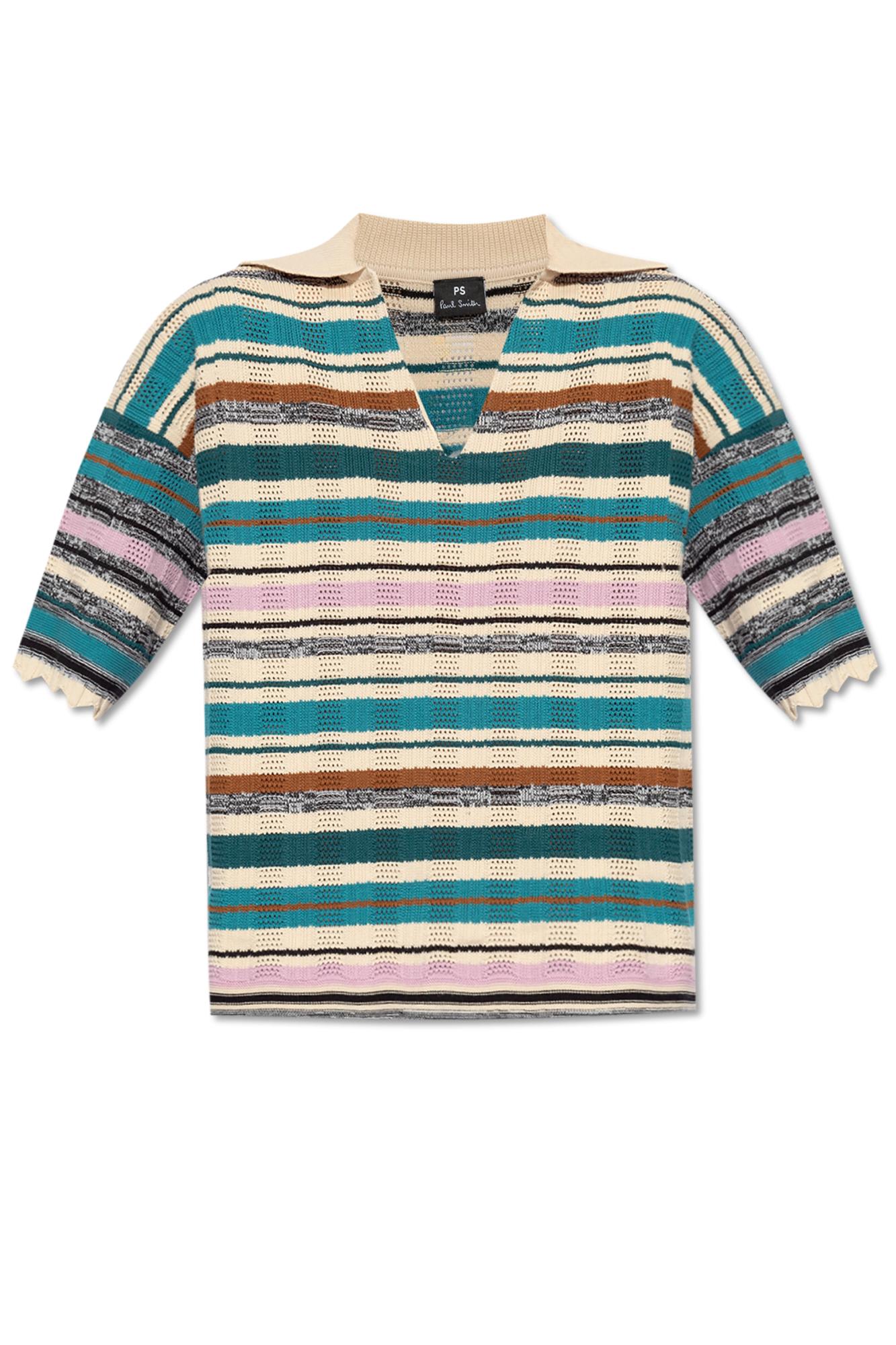 Ps Paul Smith Ps Paul Smith Striped Pattern Polo