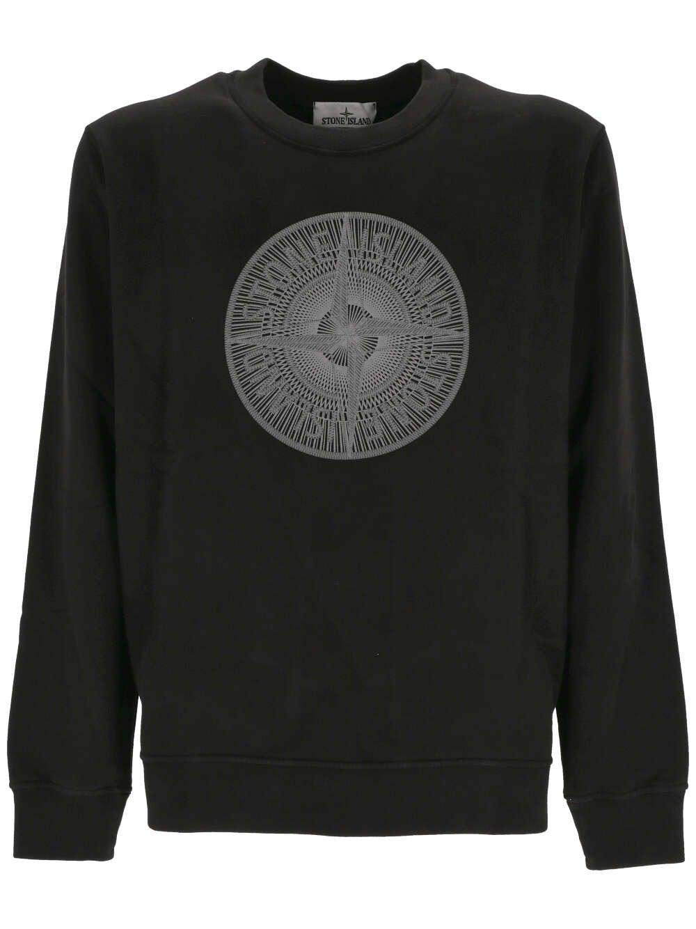 Stone Island Logo Embroidered Crewneck Sweatshirt Smart Closet