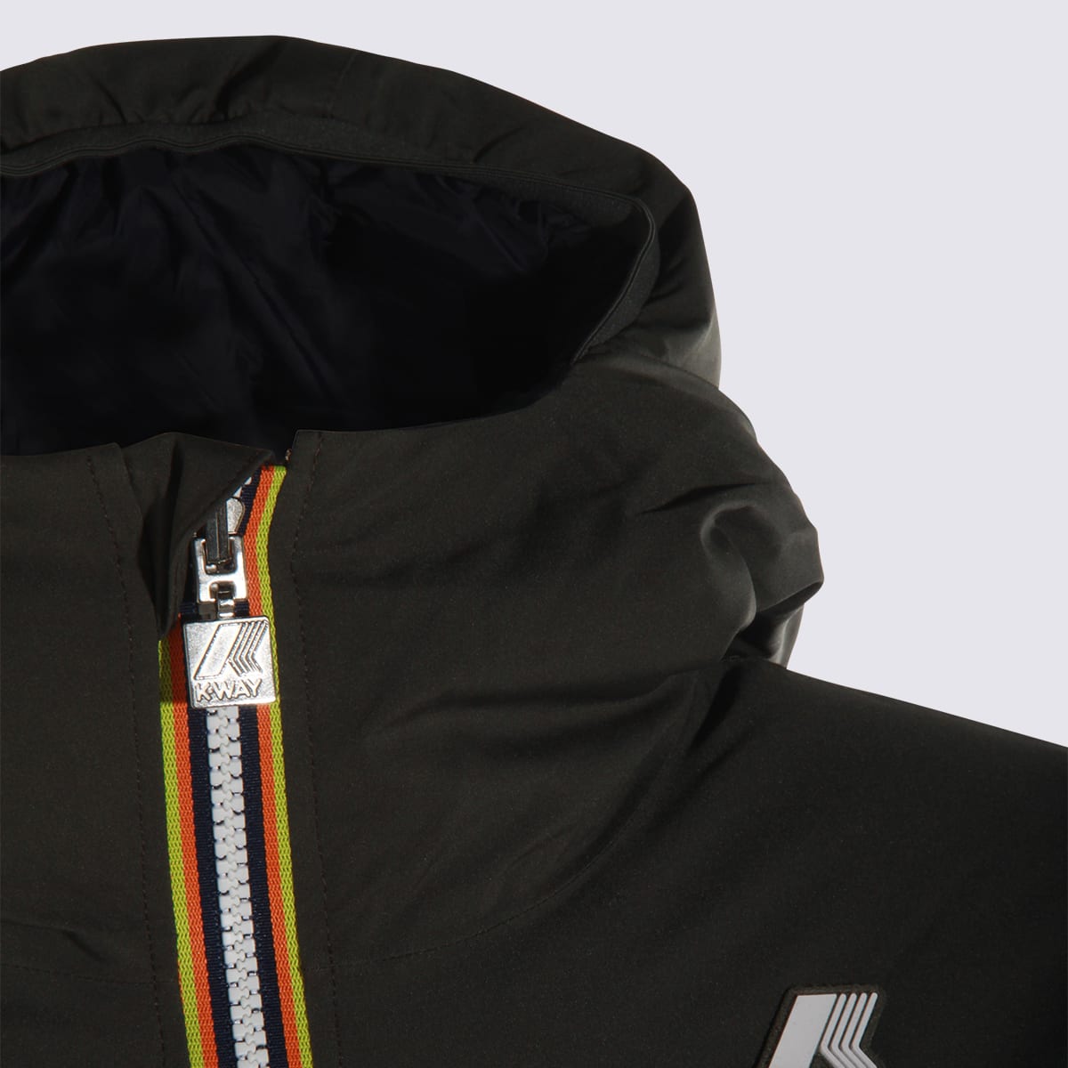 K-way Green Blue Jack St Thermo Double Down Jacket In Black