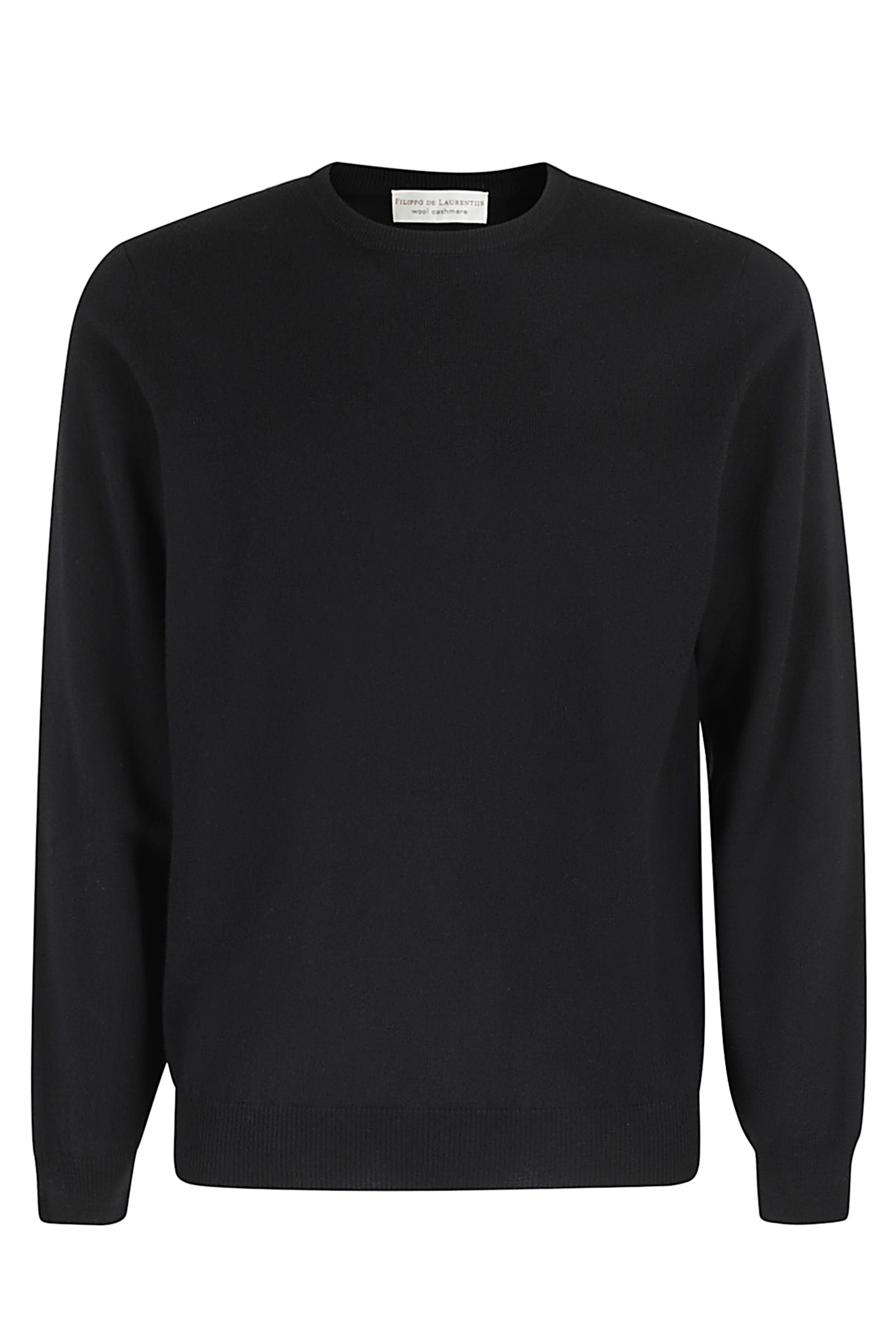 Filippo De Laurentiis Girocollo Raglan Lana Cashmere In Black