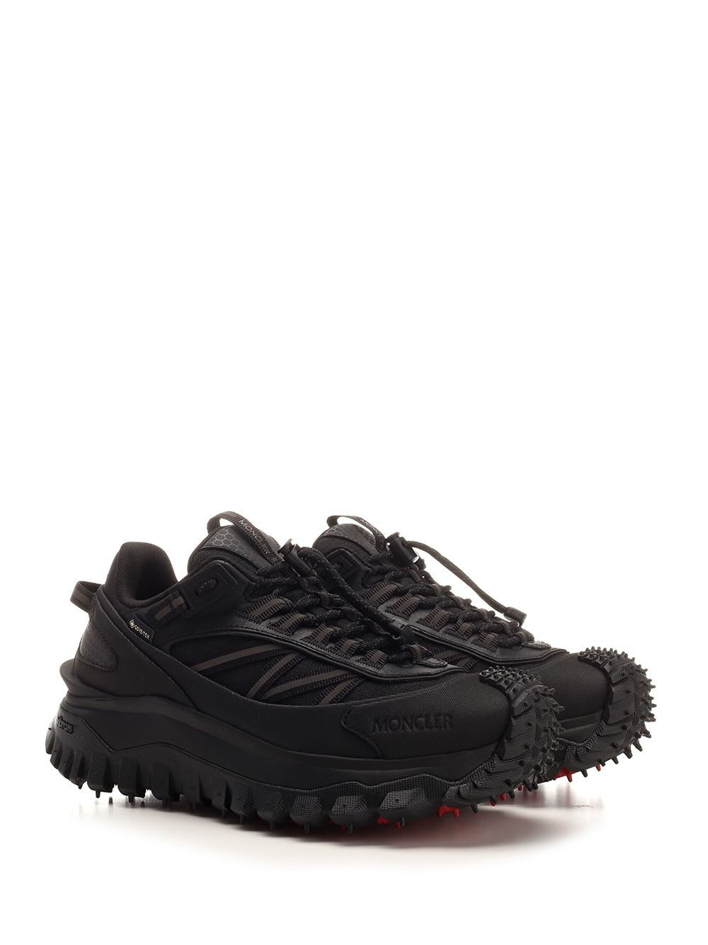 Shop Moncler Trailgrip Sneakers In Black