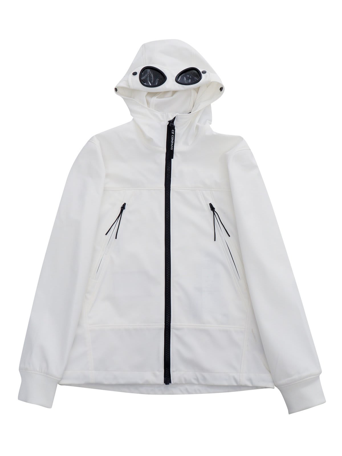 C.P. COMPANY GOGGLES-DETAILED ZIP-UP HOODED JACKET