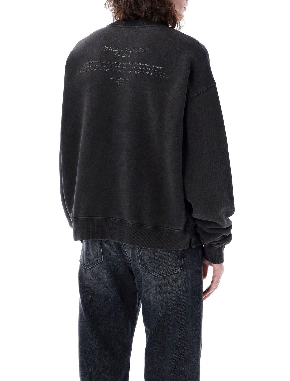 Shop Off-white Mary Skate Crewneck Long-sleeved Sweatshirt In Black