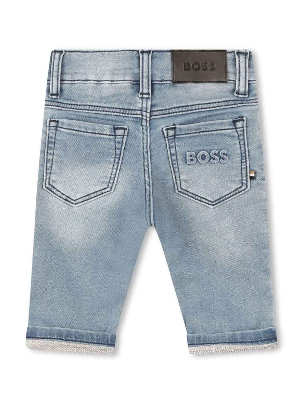 Shop Hugo Boss Straight Jeans With Patch In Gray