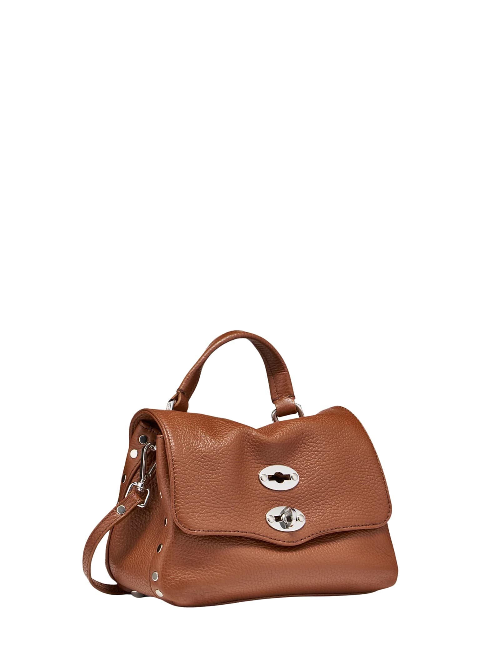 Zanellato Postina Daily Baby Handmade Leather Handbag In Brown