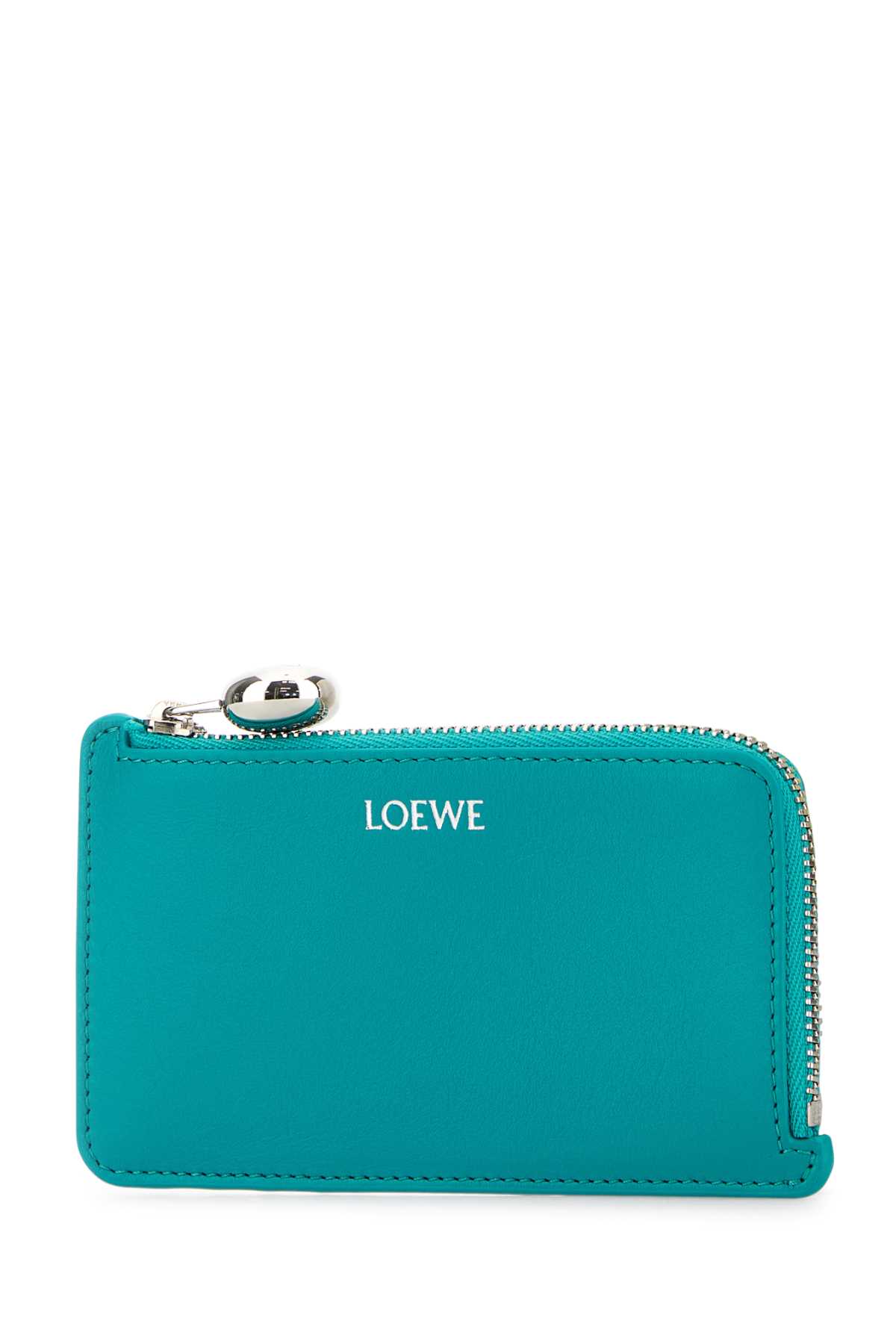 Shop Loewe Turquoise Leather Card Holder In Deepturquoise