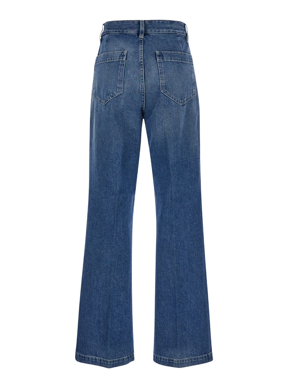 Shop The Seafarer Curt Light Blue High Waist Jeans With Branded Button In Denim Woman