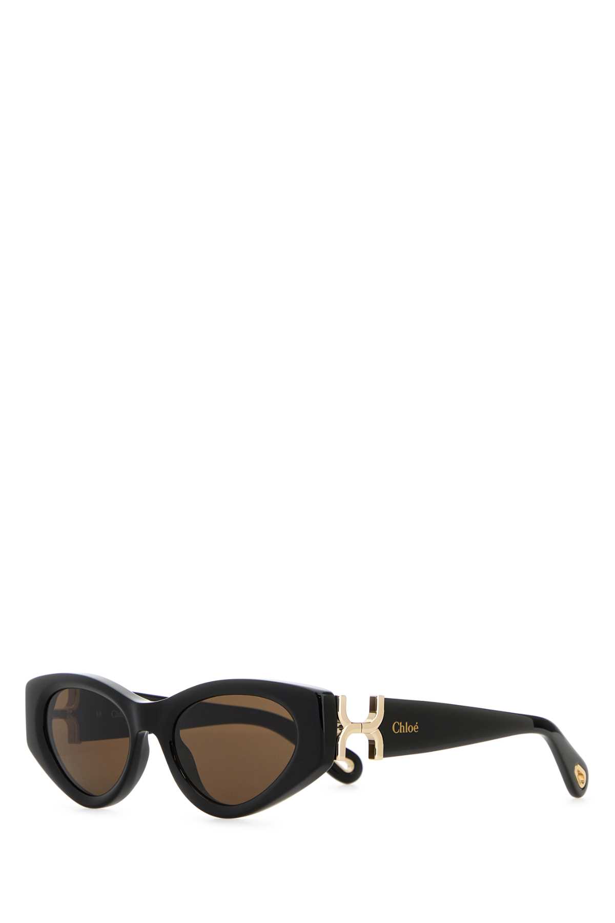 Shop Chloé Black Acetate Sunglasses