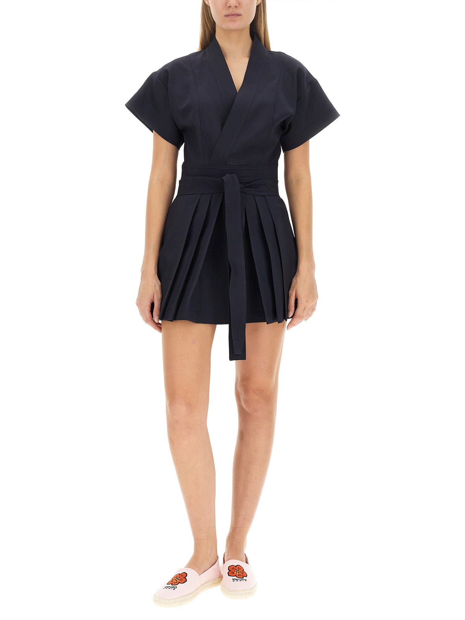 Kenzo Wool Dress In Navy
