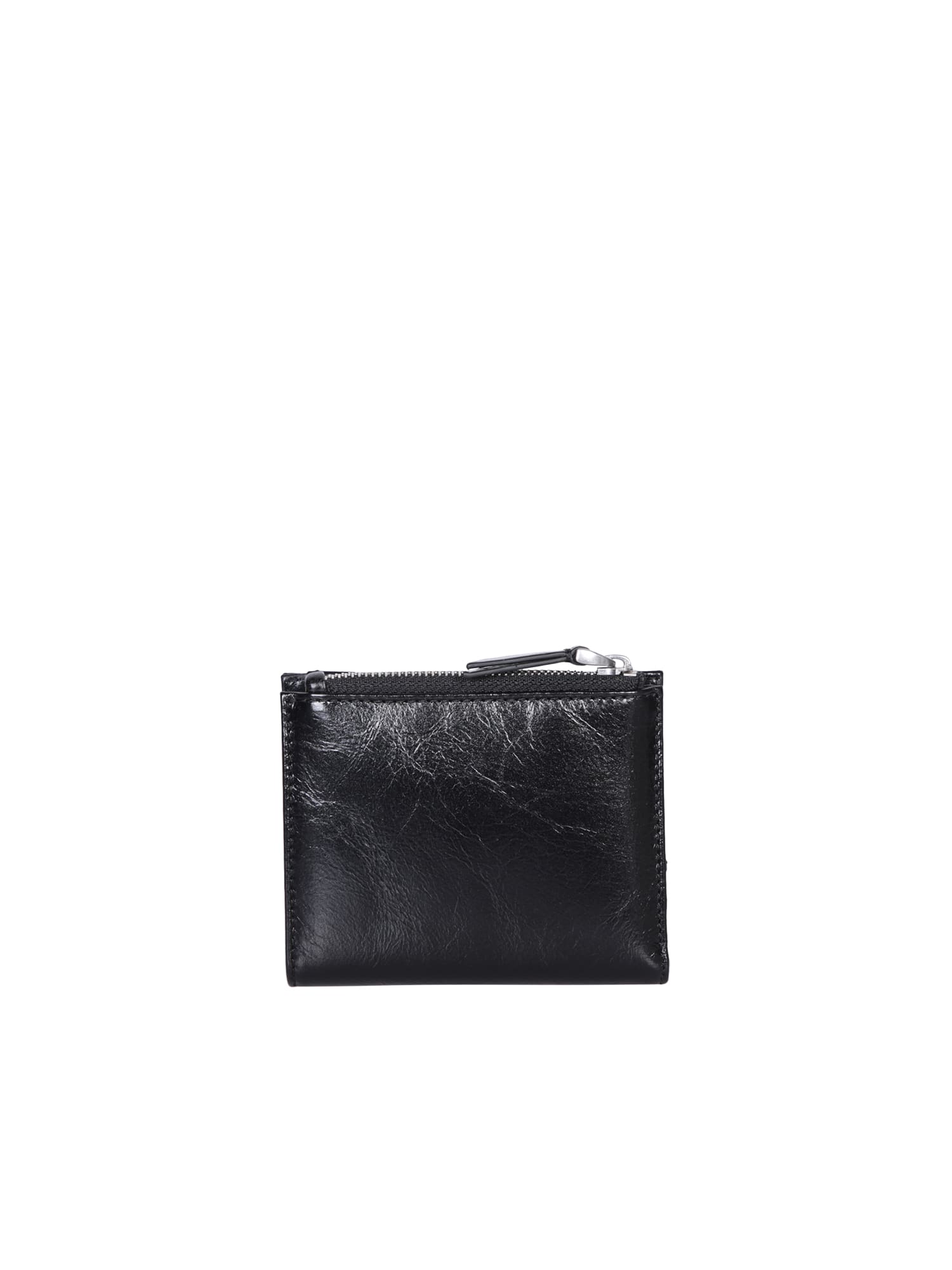 Shop Ami Alexandre Mattiussi Ami Paris Voulez Black Leather Wallet