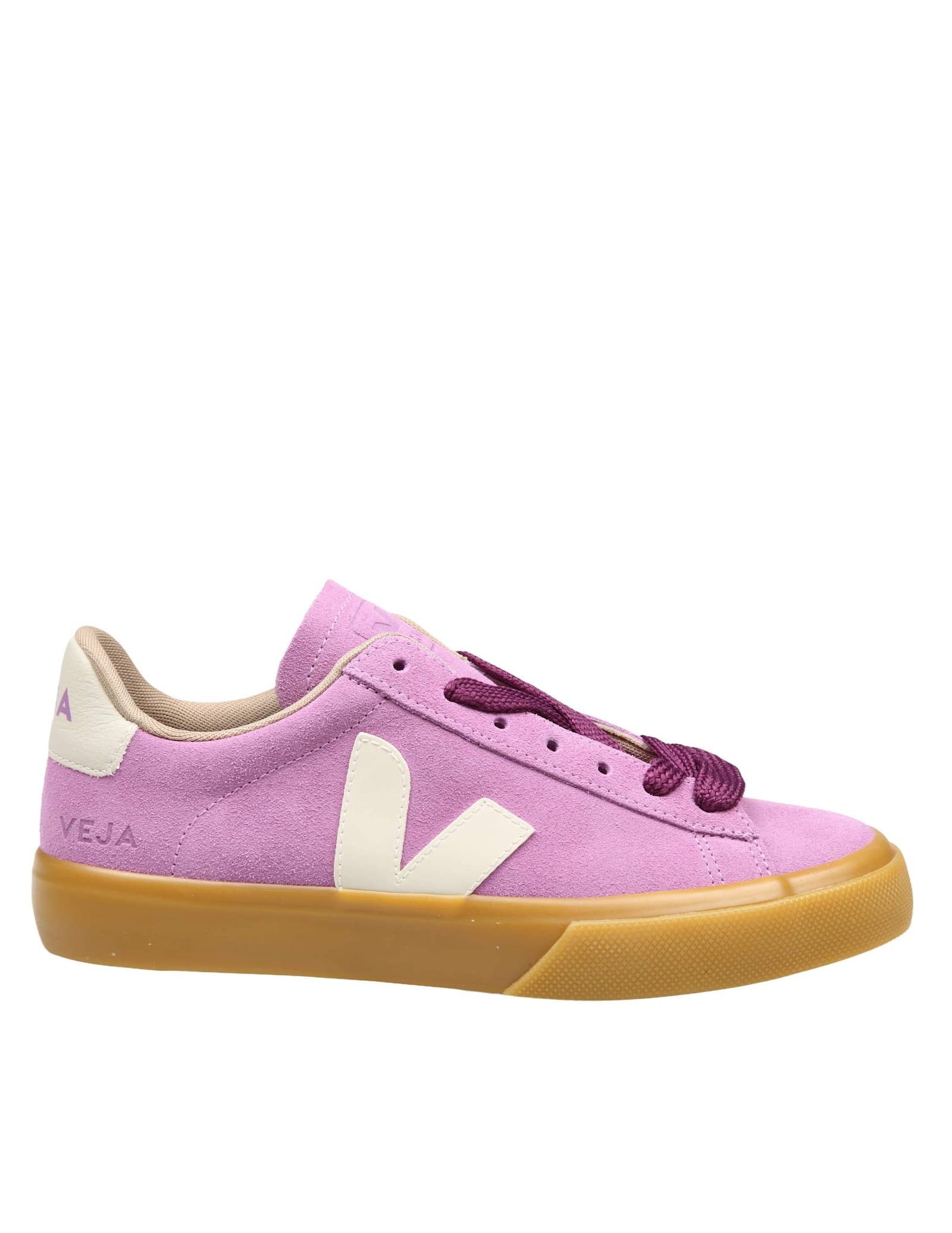 Shop Veja Campo Suede Sneakers Color Mulberry