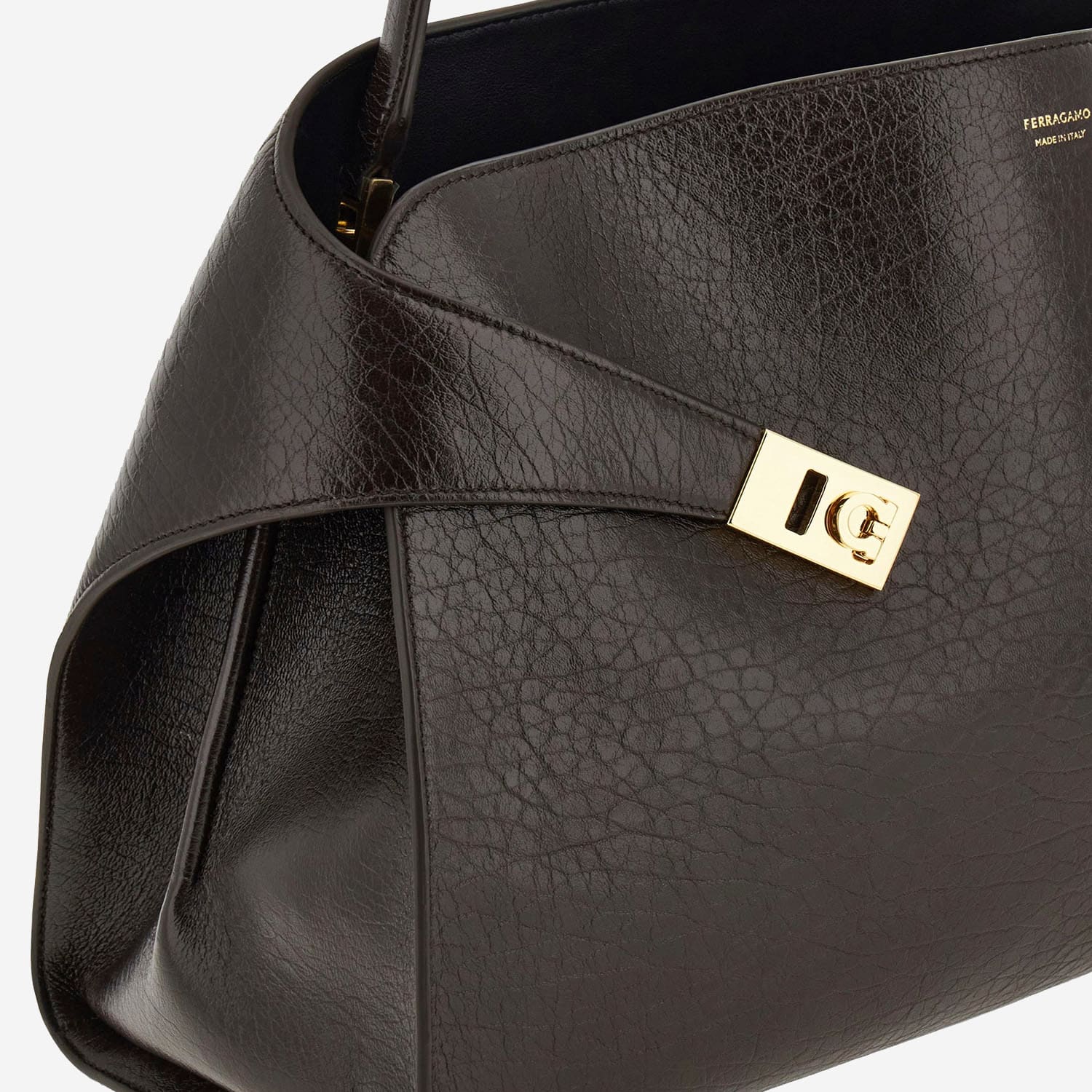 Ferragamo Hug Shoulder Bag In Brown