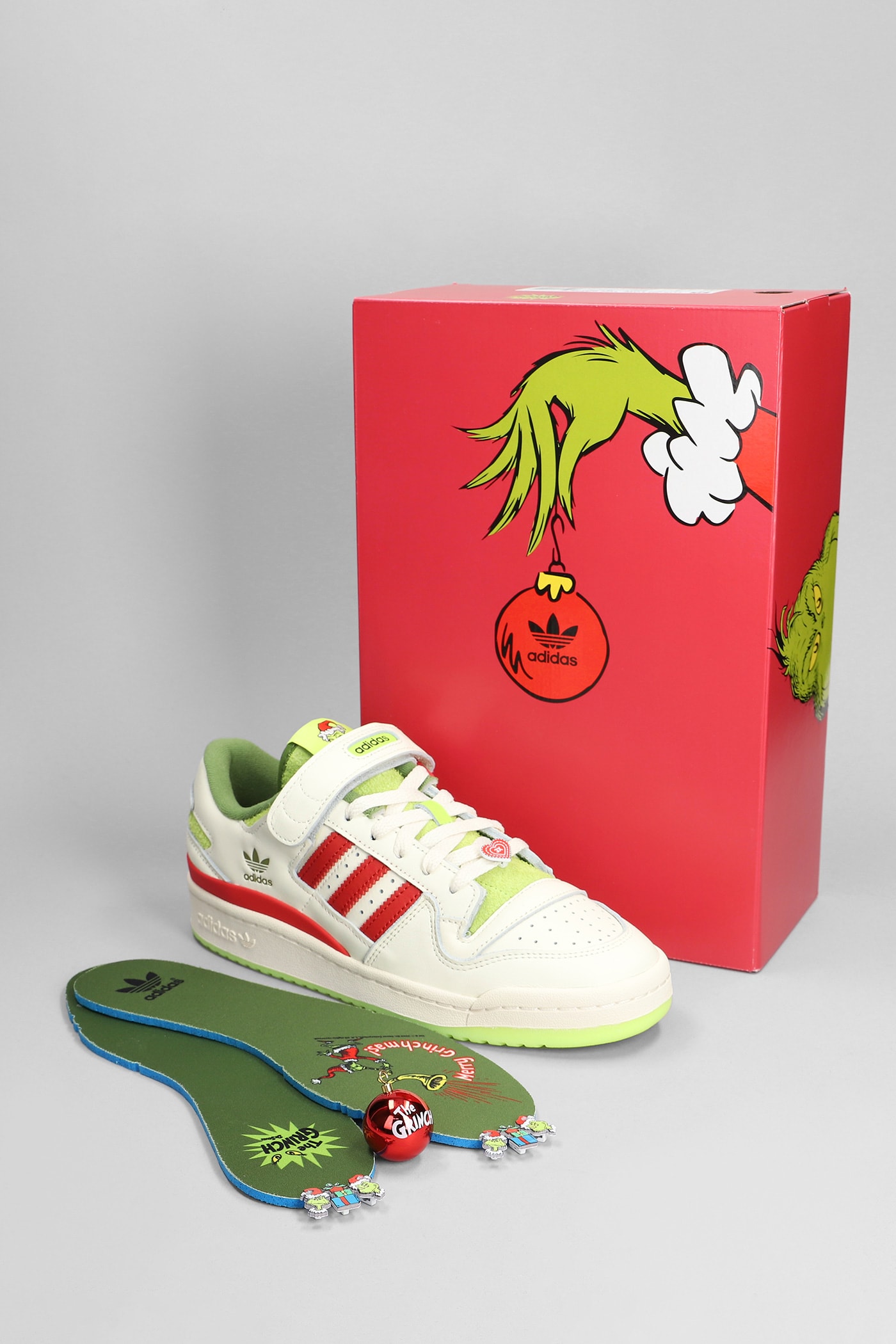 Shop Adidas Originals The Grinch Special Edition Sneakers In Beige Leather