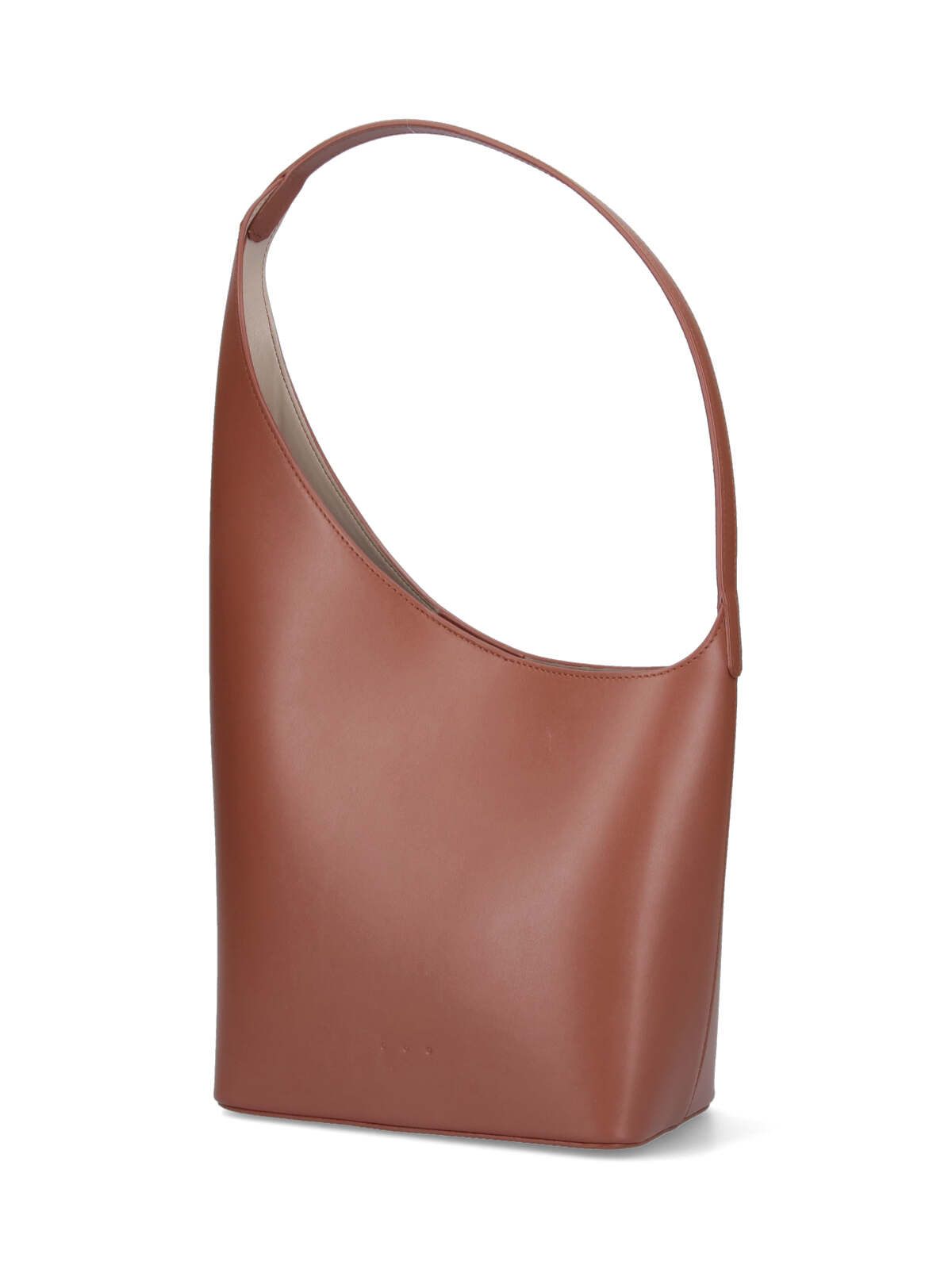 Shop Aesther Ekme Demi Lune Mini Shoulder Bag In Brown