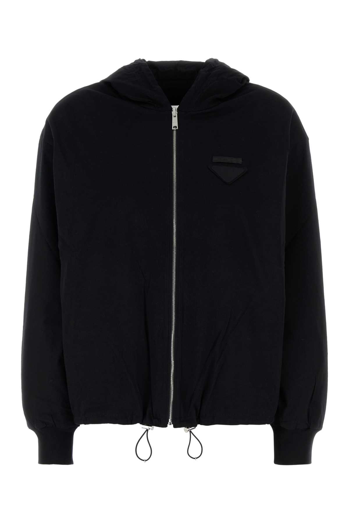 Prada Black Cotton Reversible Jacket In Black